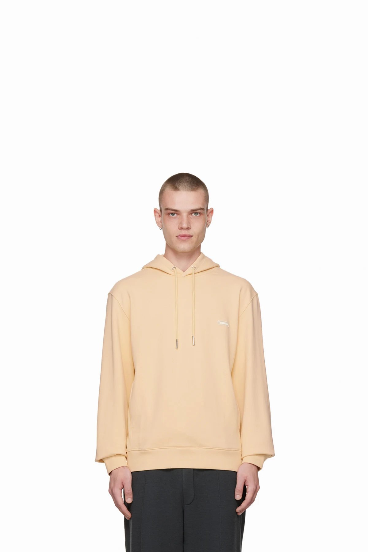 Yellow Embroidered Hoodie