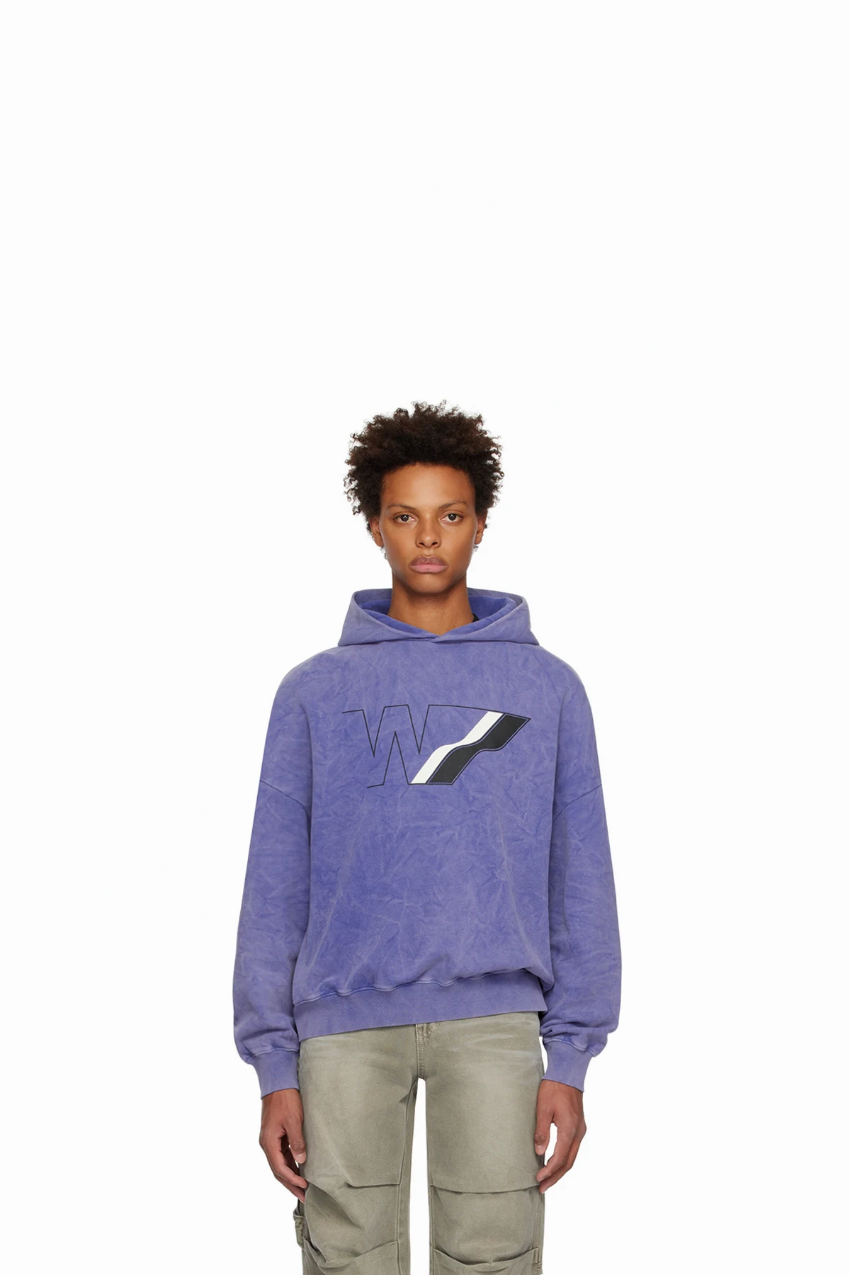 Purple Wave Line Hoodie