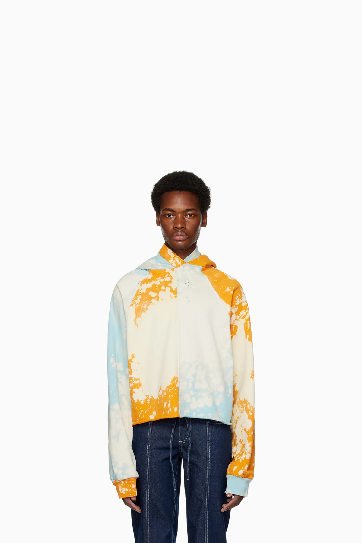 Blue & Orange Bi-Color Hoodie