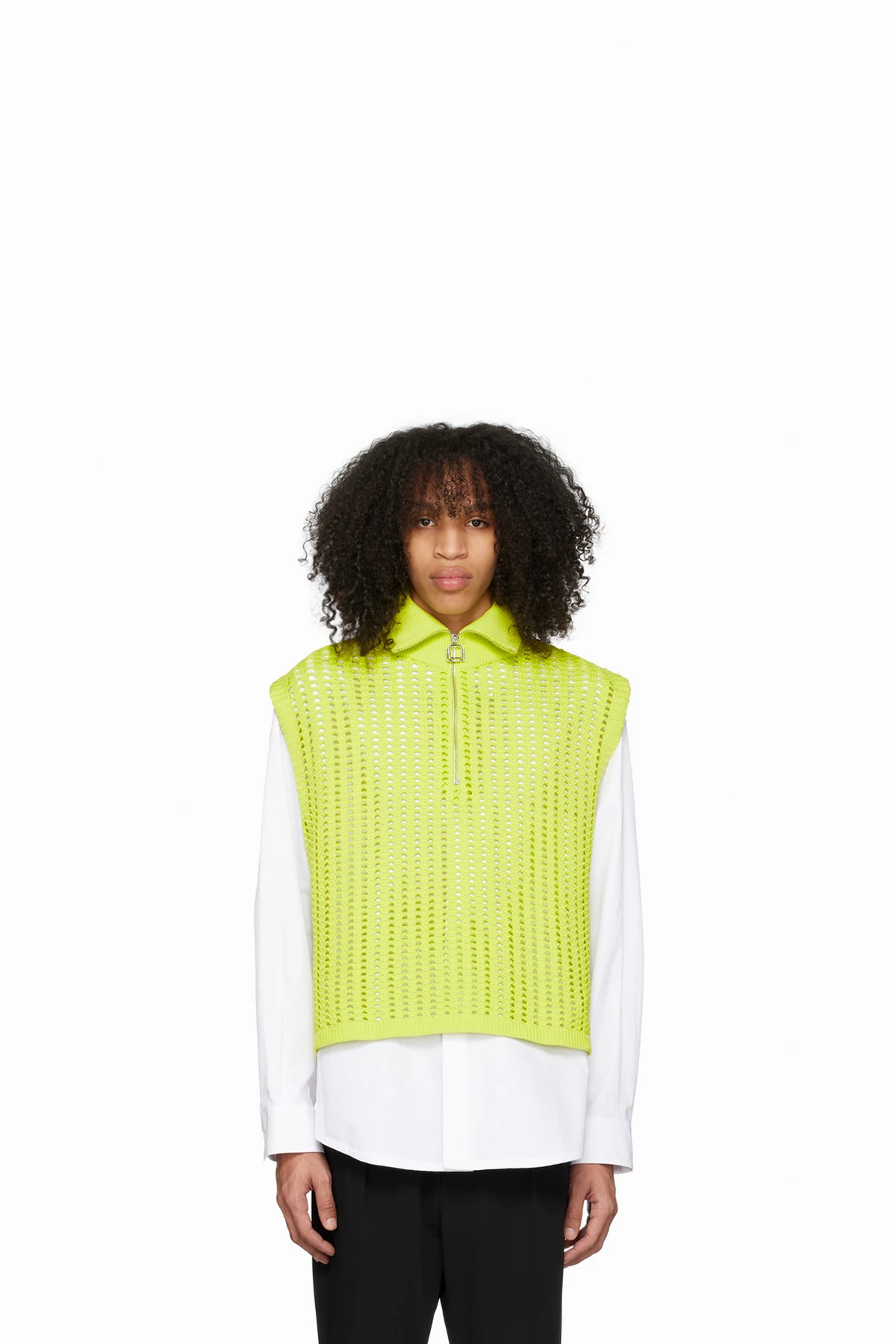Yellow Half-Zip Vest