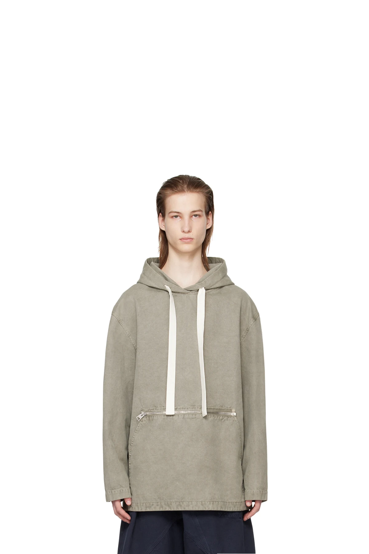Gray Garment-Dyed Hoodie