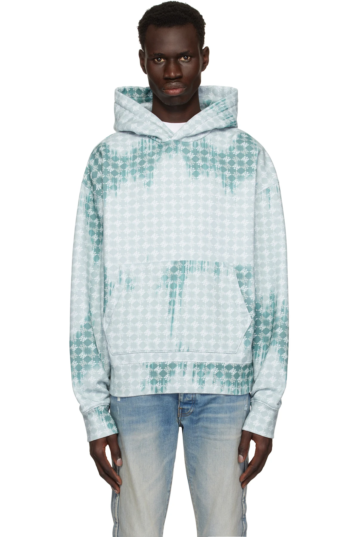 Blue MA Quad Bleached Hoodie