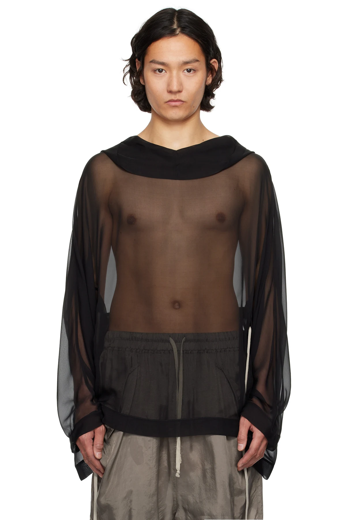 Black Hollywood Hooded Tunic Hoodie