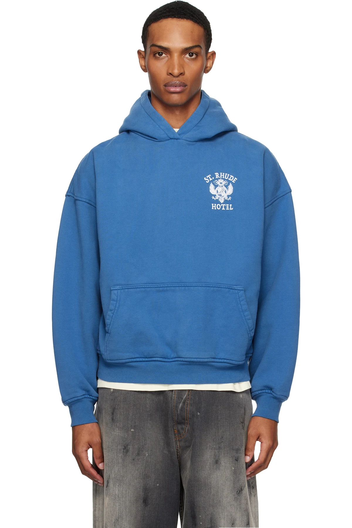 Blue 'St. Rhude' Seal Hoodie