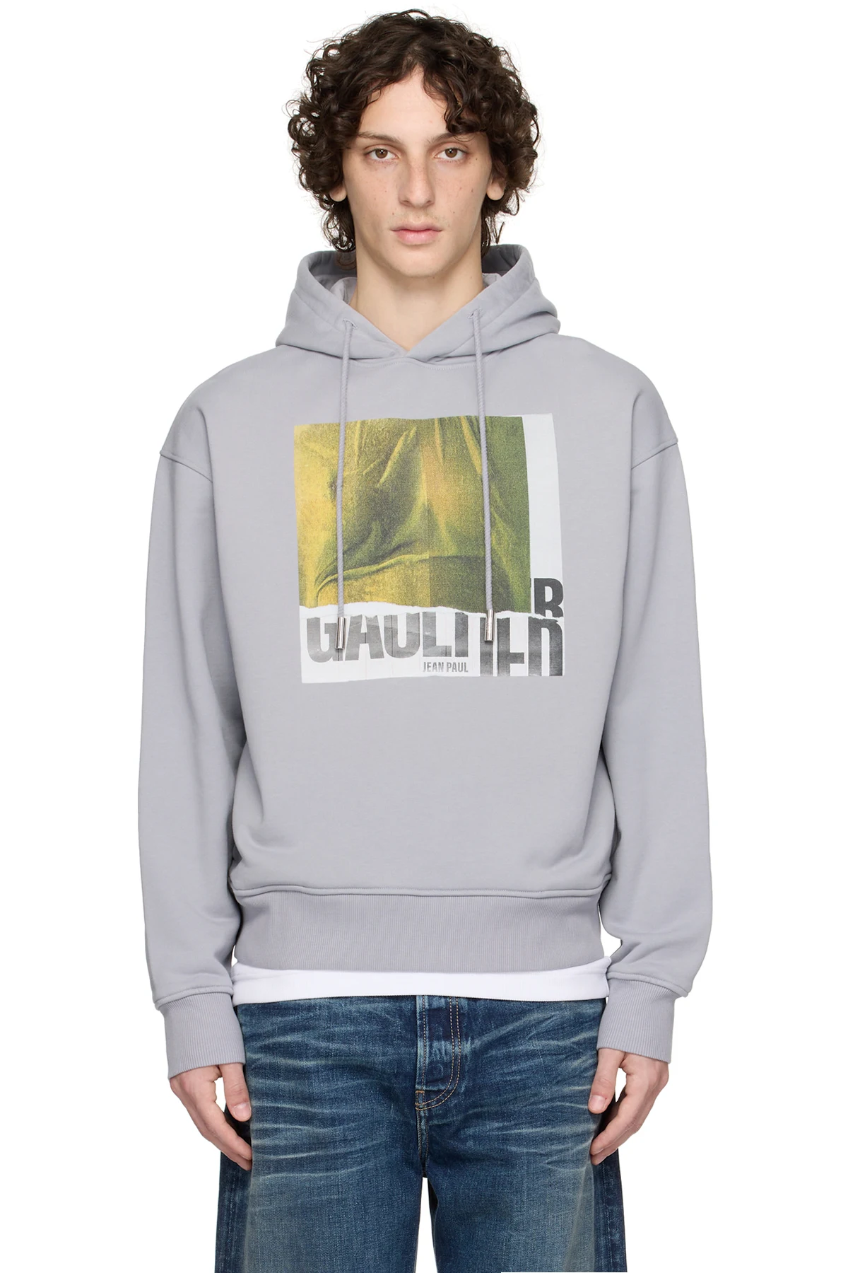 SSENSE Exclusive Gray Cotton Printed Water Hoodie