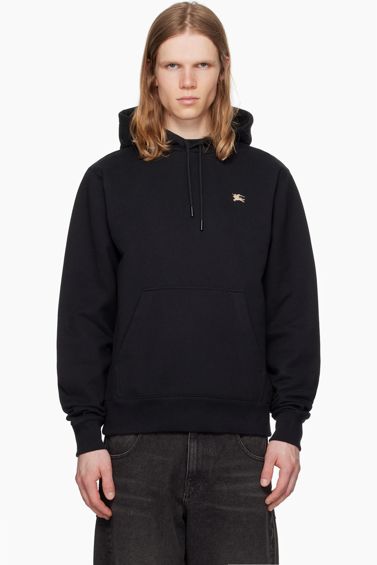 Black Knight Stamp Cotton Hoodie