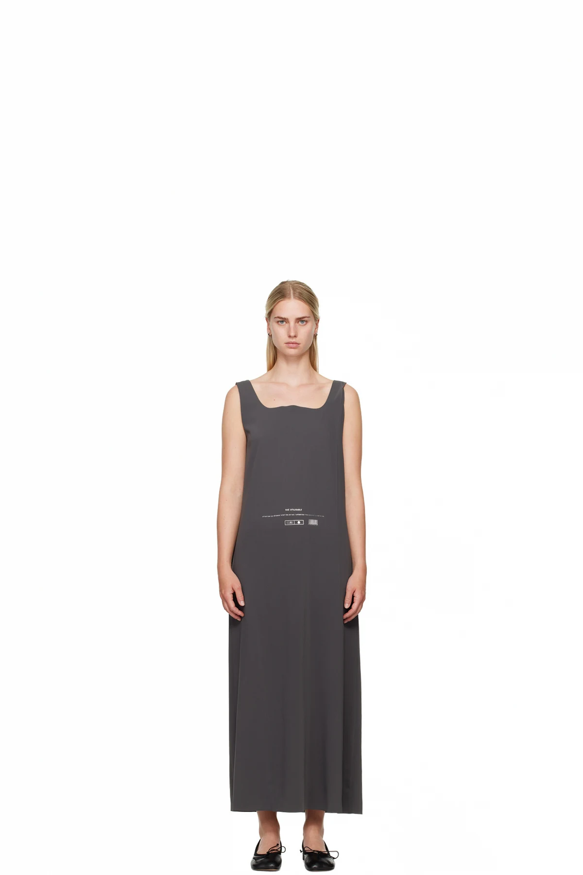 Gray Fluid Maxi Dress
