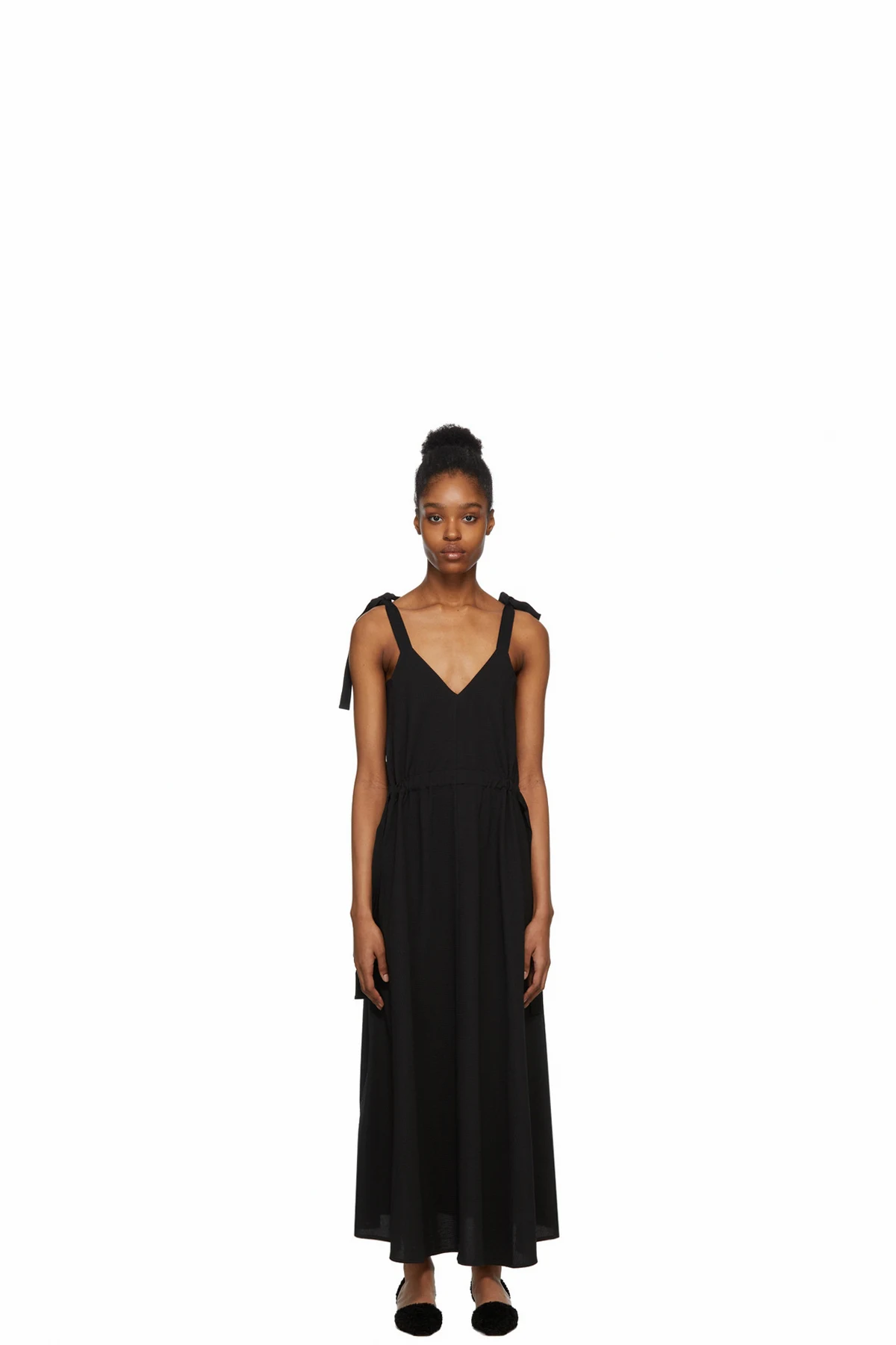 Black & Navy Paneled Rosa Dress