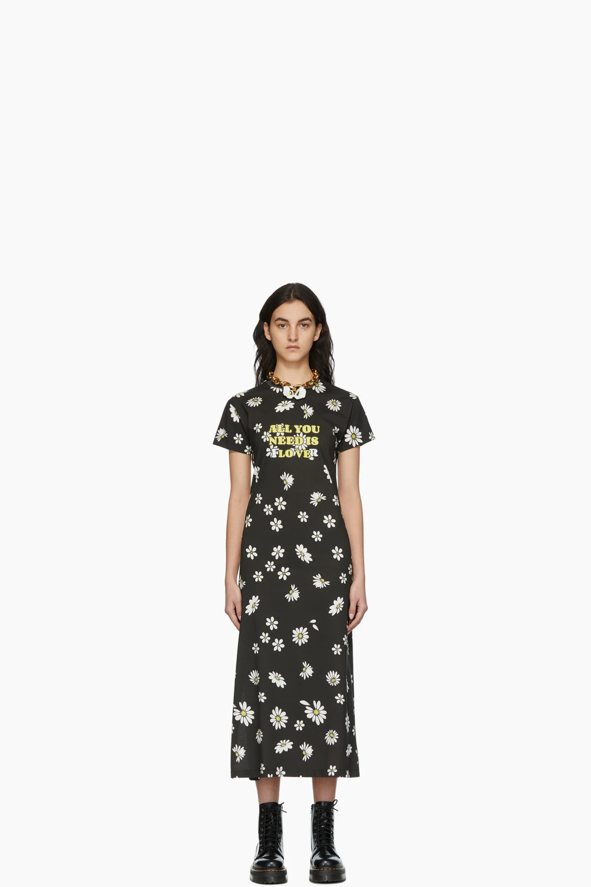 SSENSE Exclusive Black Capsule Daisy Print Dress