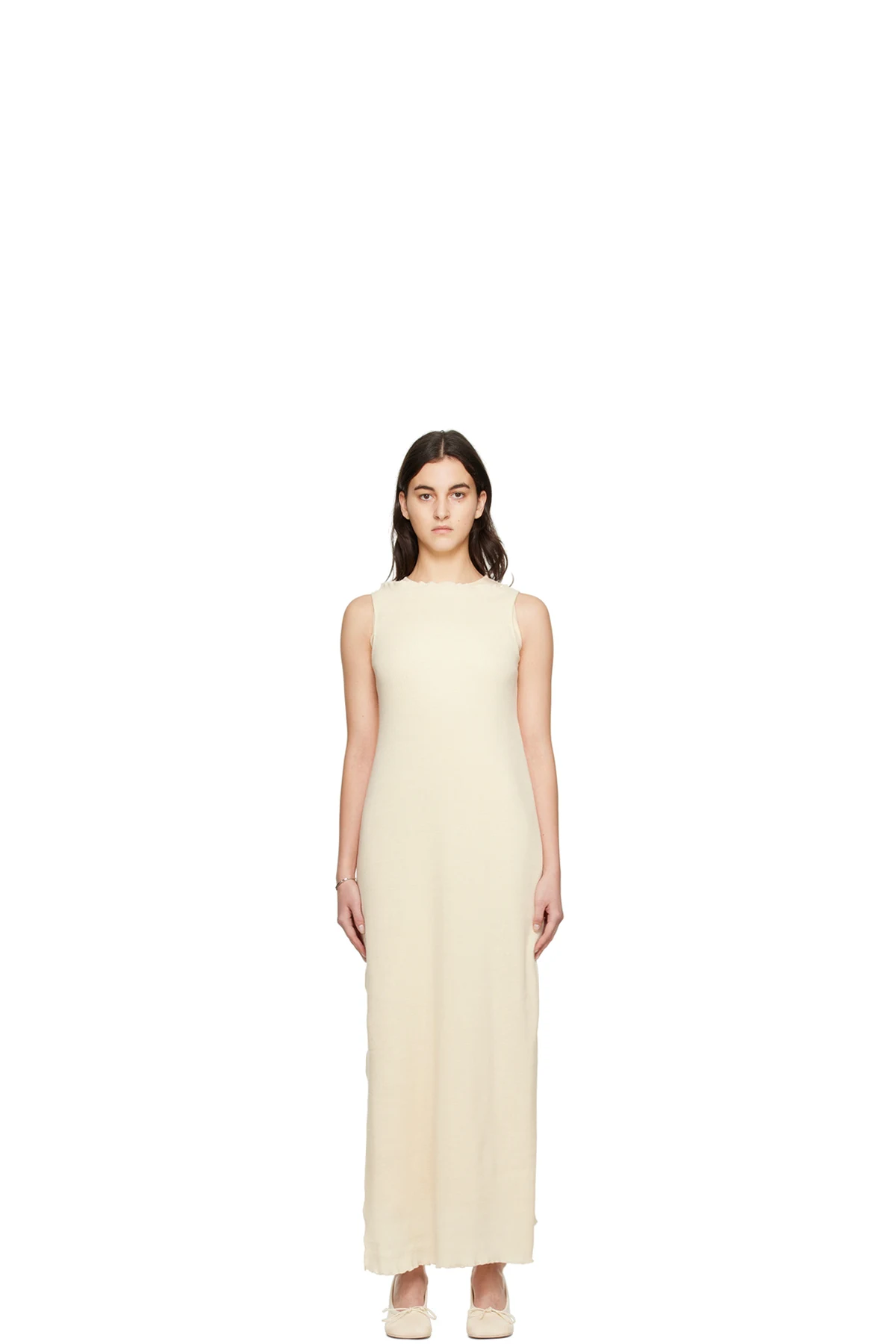 Beige Layered Maxi Dress