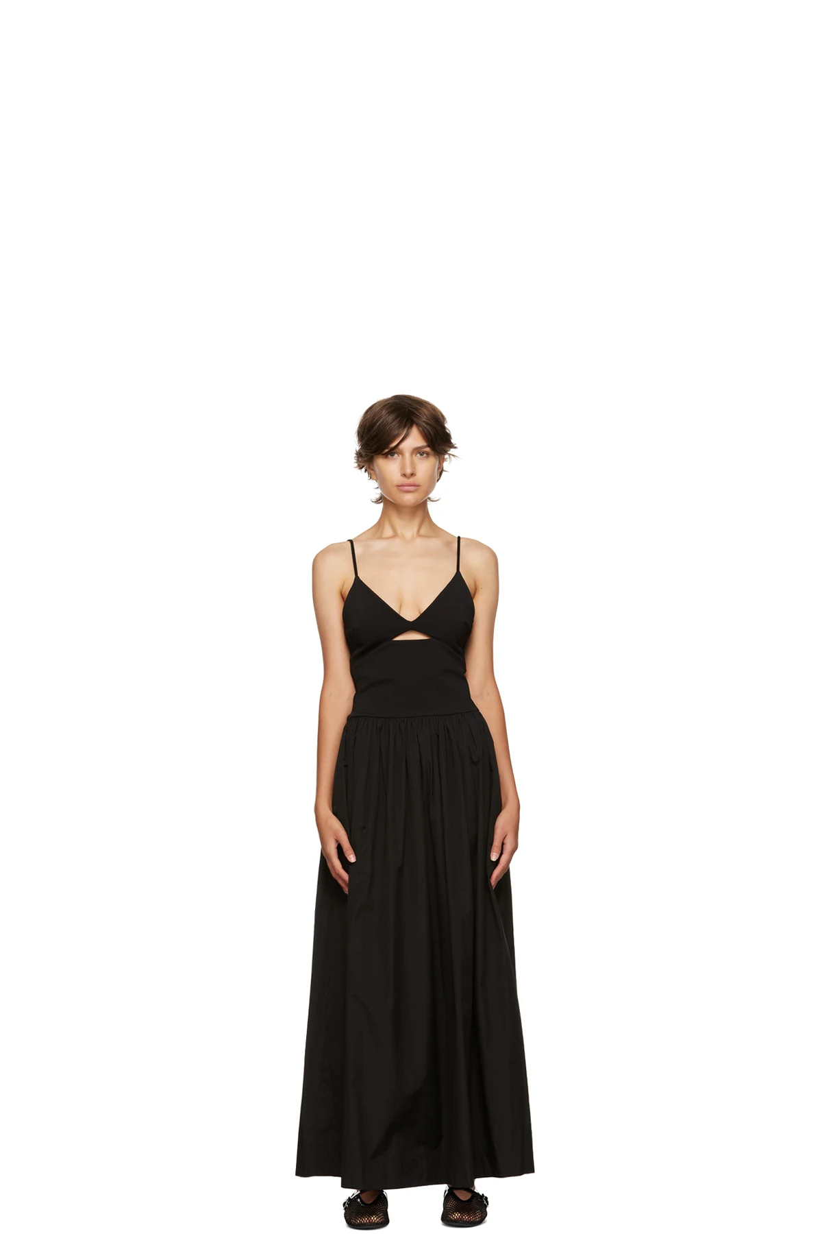 Black Tri Knit Maxi Dress
