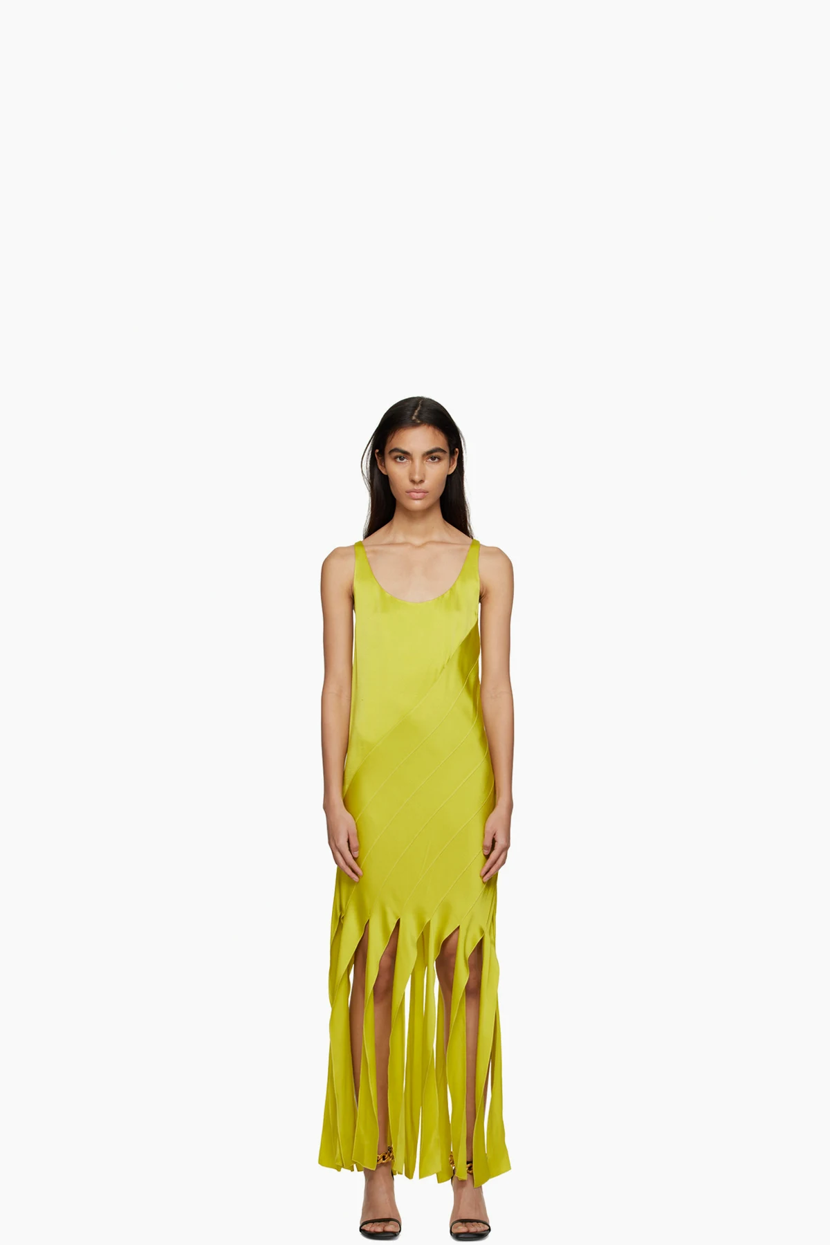 Yellow Fringed Maxi Dress
