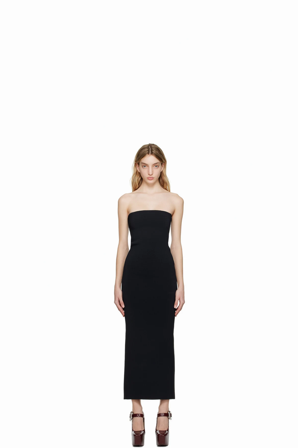 Black Compact Maxi Dress