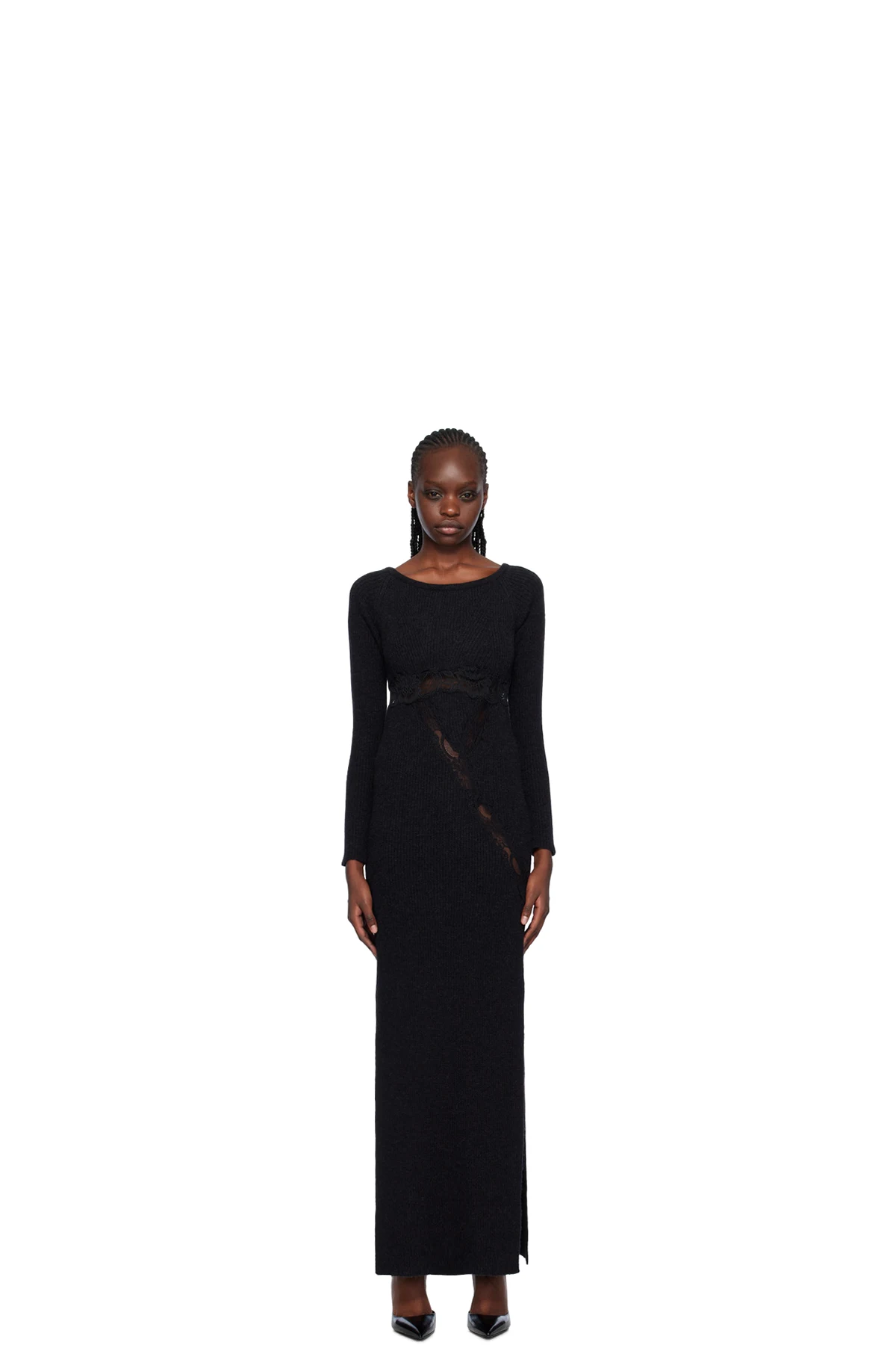 Black Vented Maxi Dress