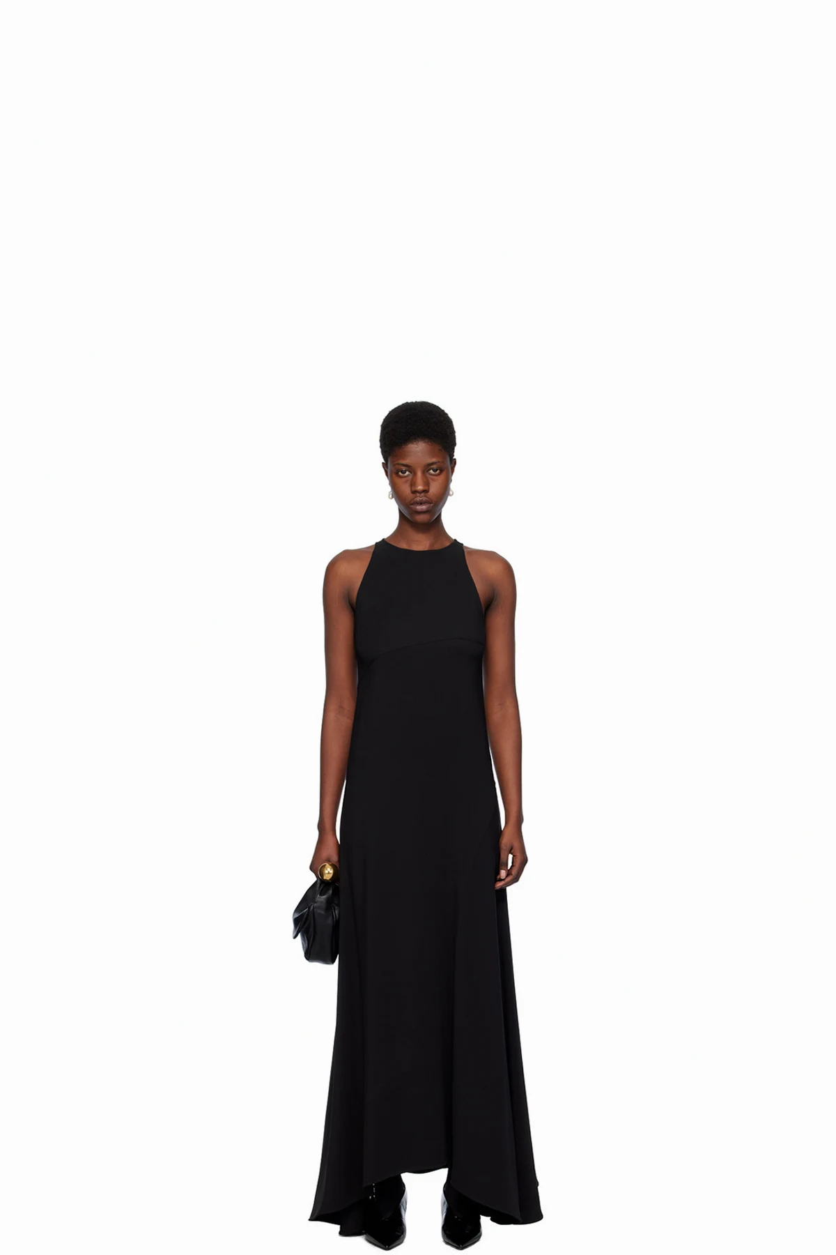 Black Flared Maxi Dress