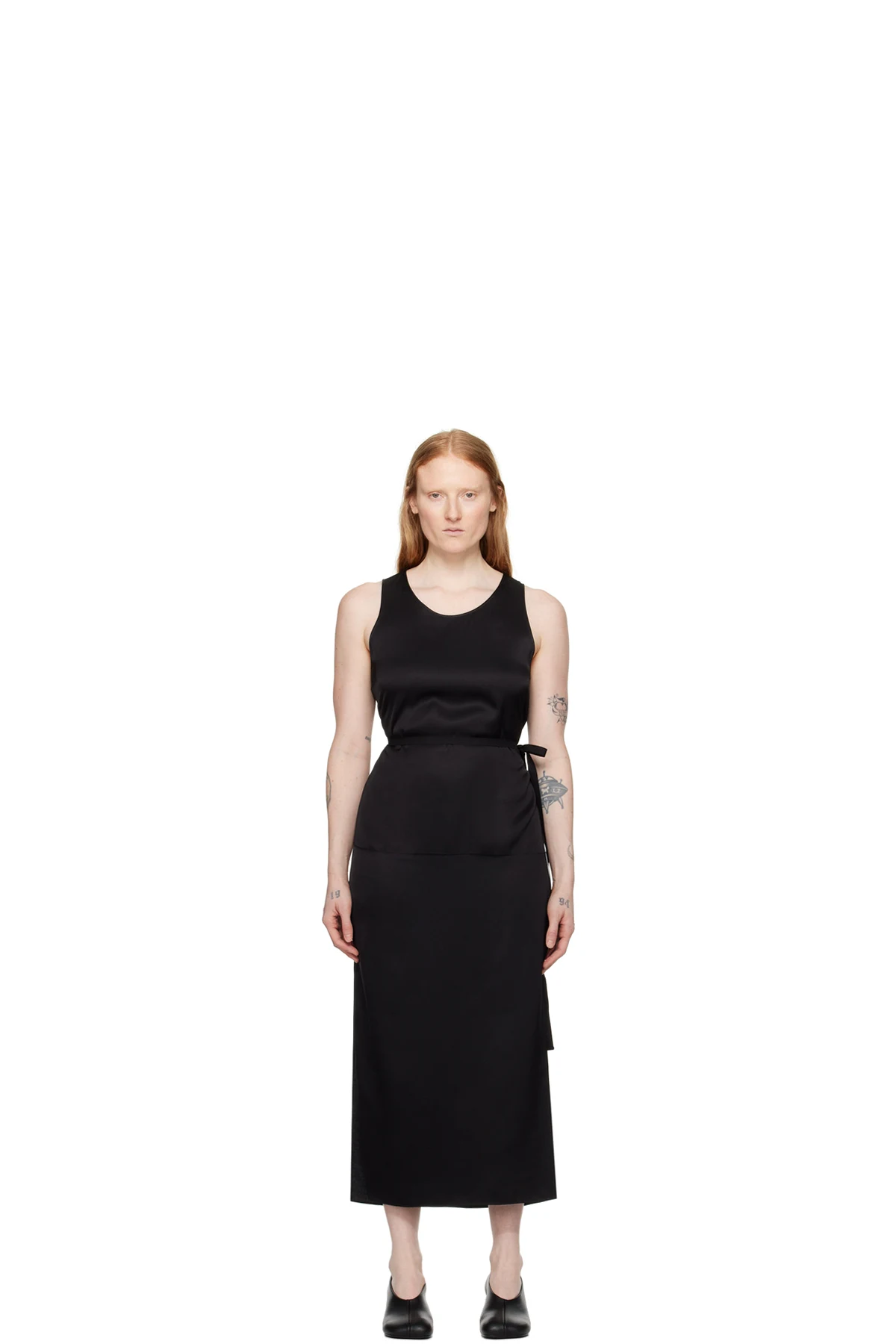 Black Vented Maxi Dress