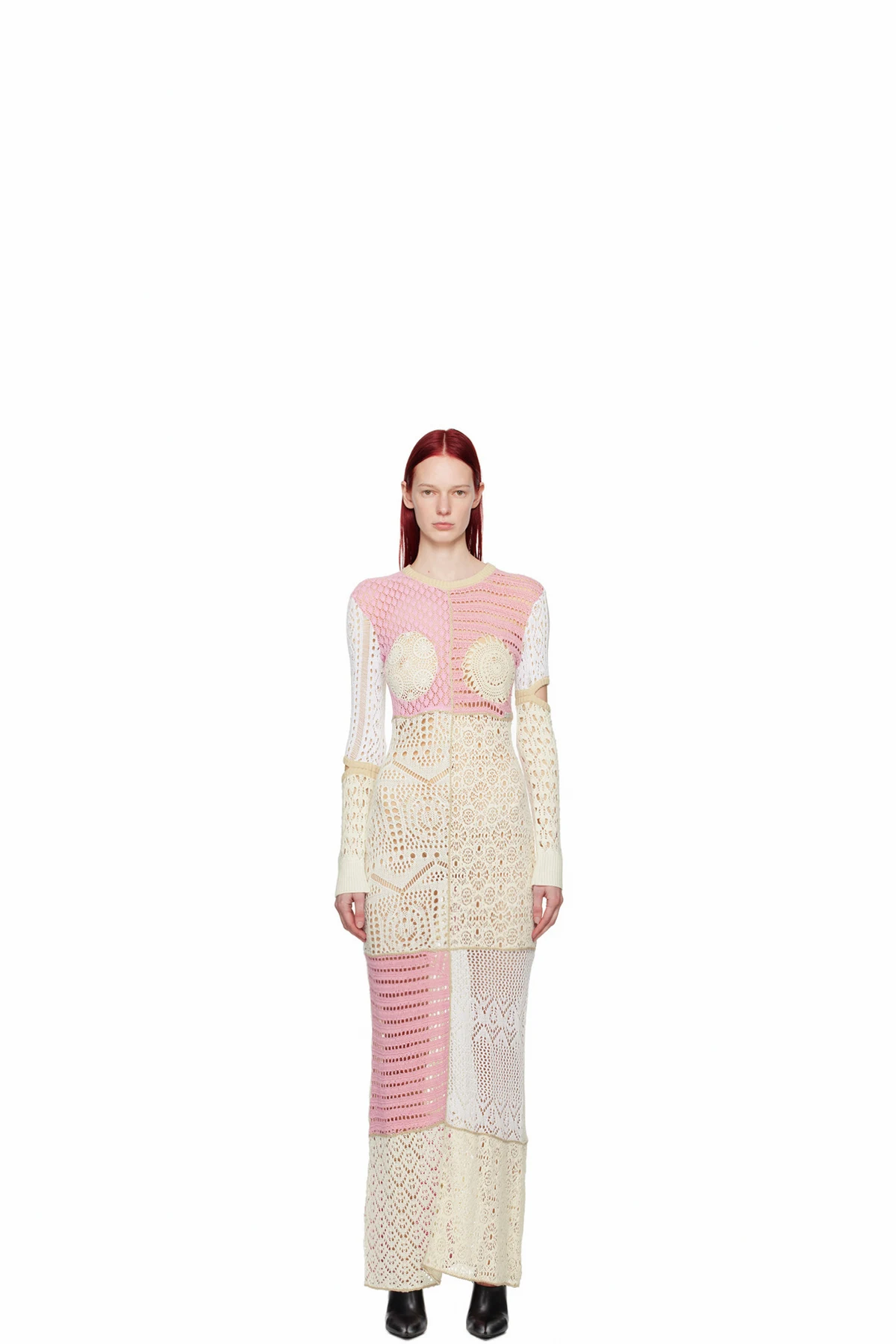 Beige & Pink Regenerated Maxi Dress