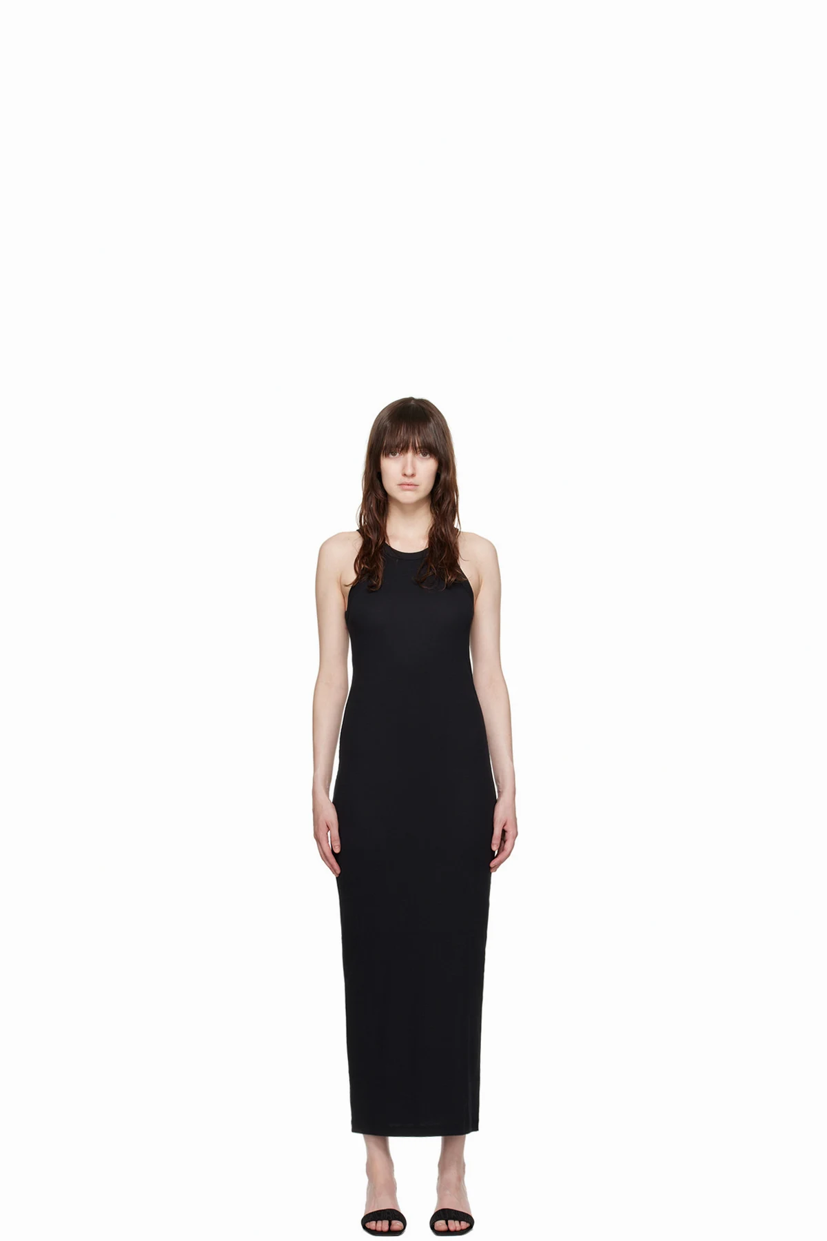 Black Curved Maxi Dress