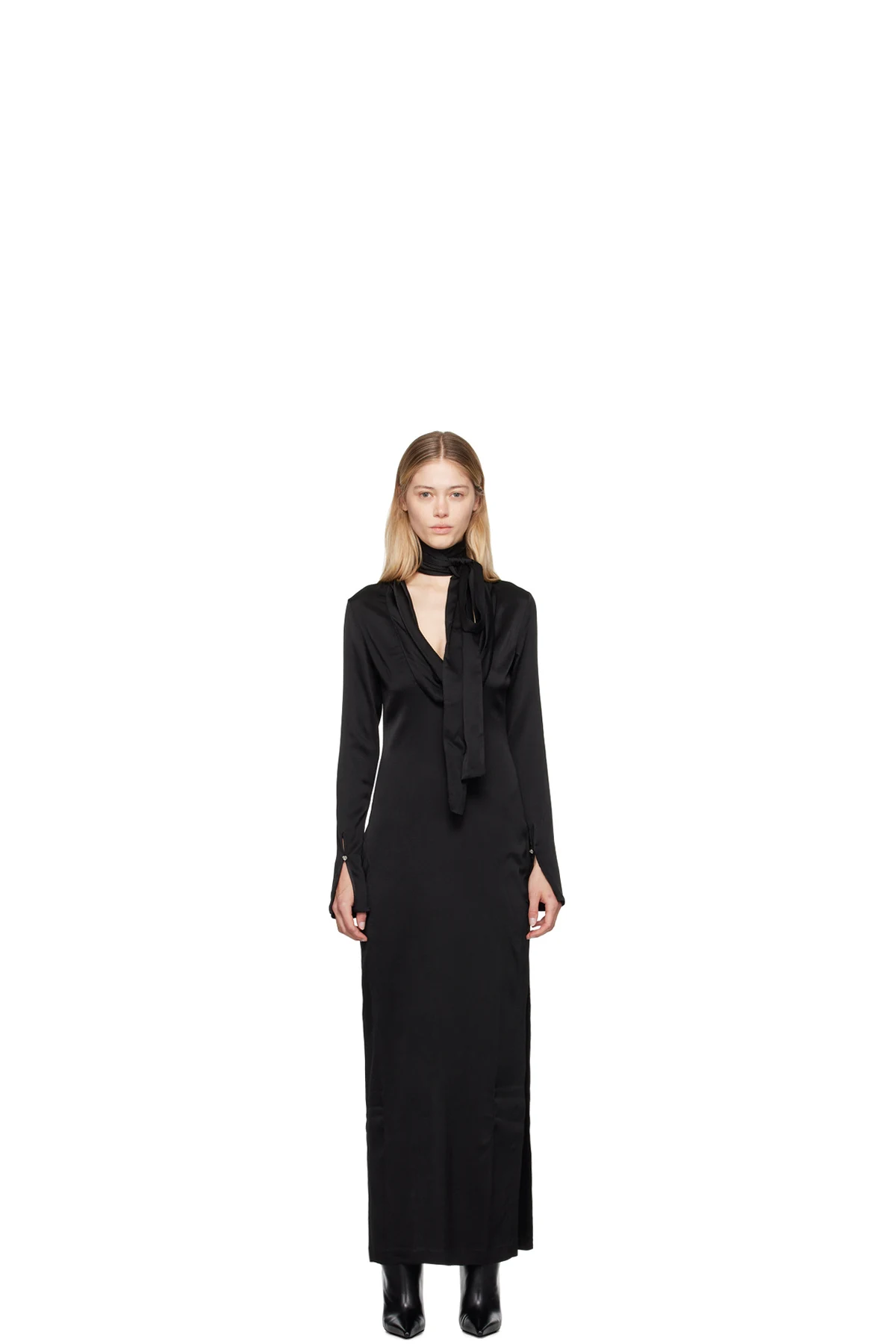 Black Cowl Neck Maxi Dress
