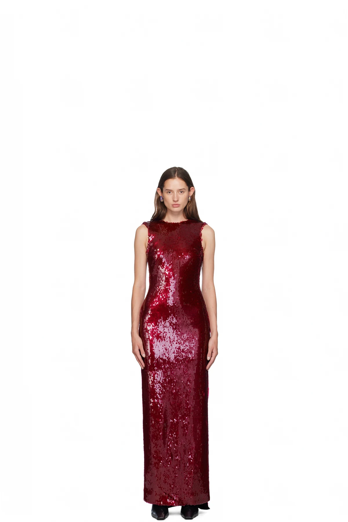 Burgundy Simm Gown Maxi Dress