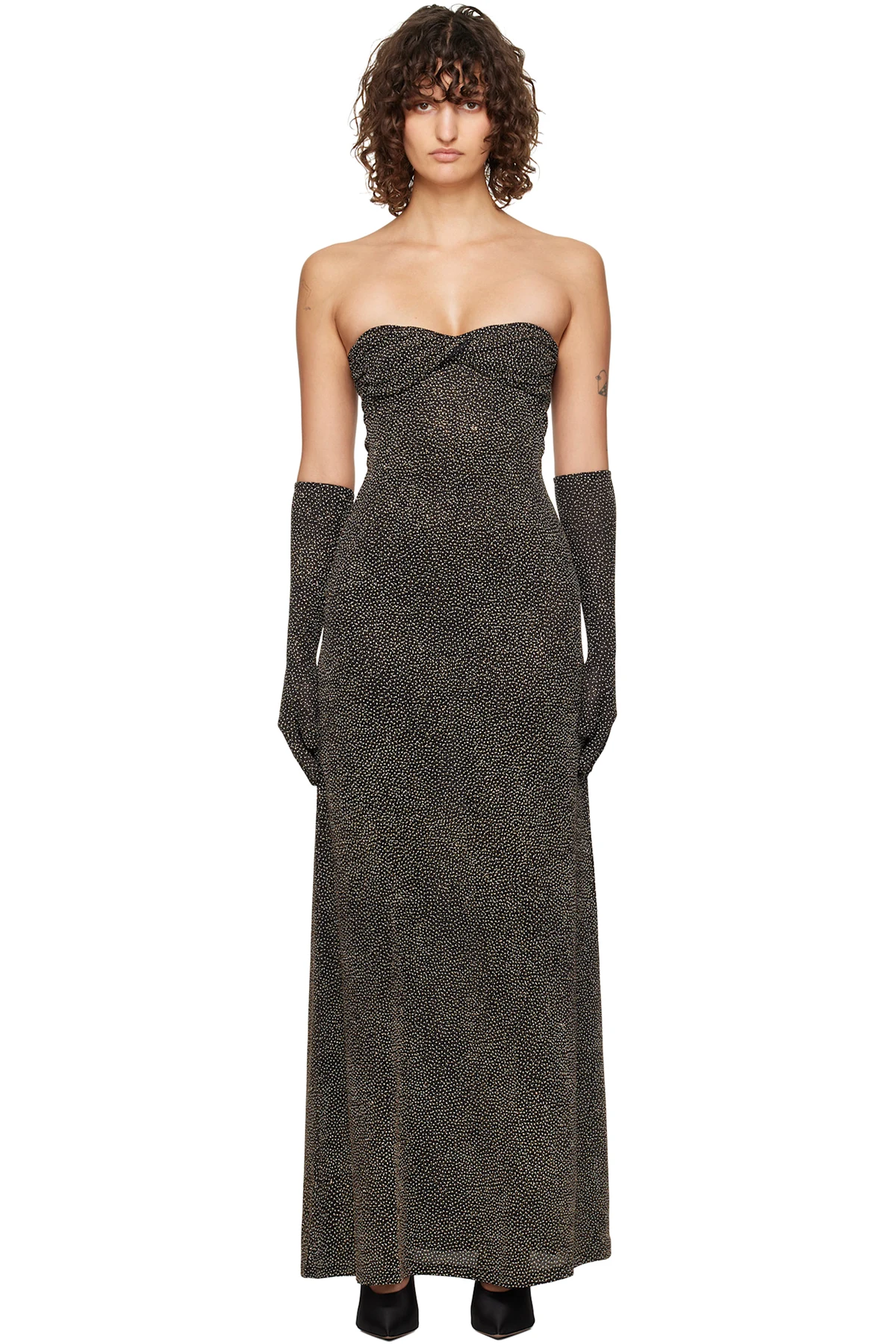 Black & Gold Anise Maxi Dress