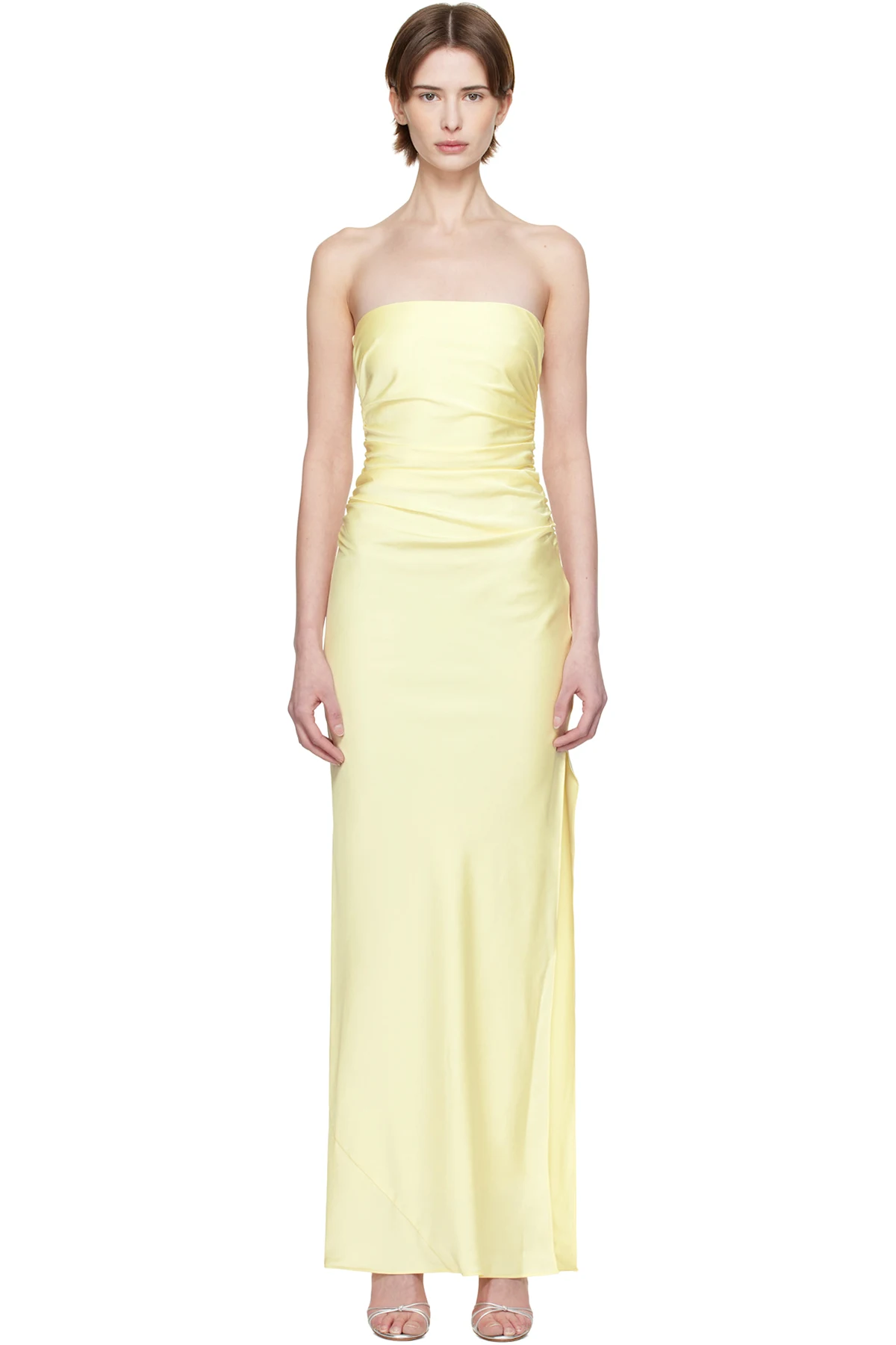 Yellow Eternity Strapless Maxi Dress