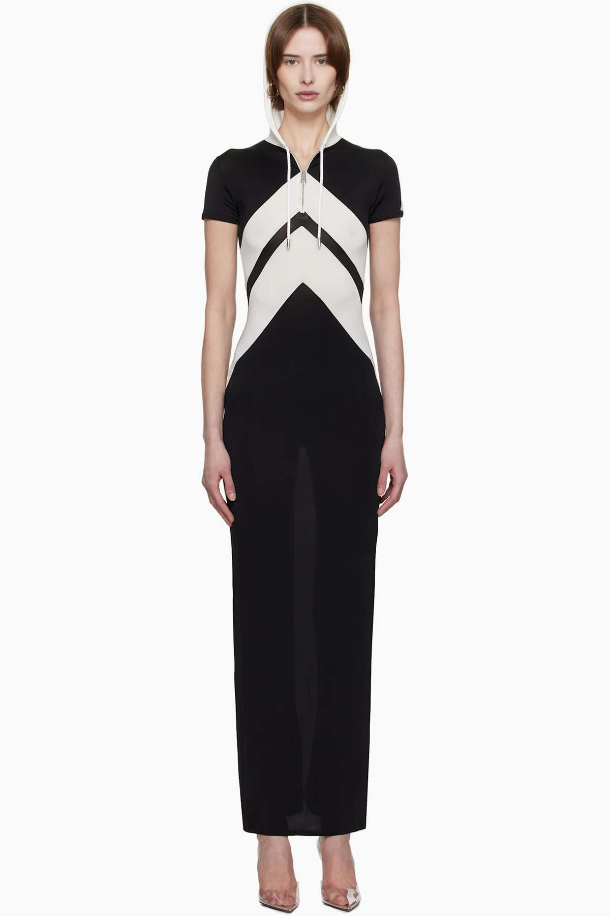 Black & White 'The Chevrons' Maxi Dress
