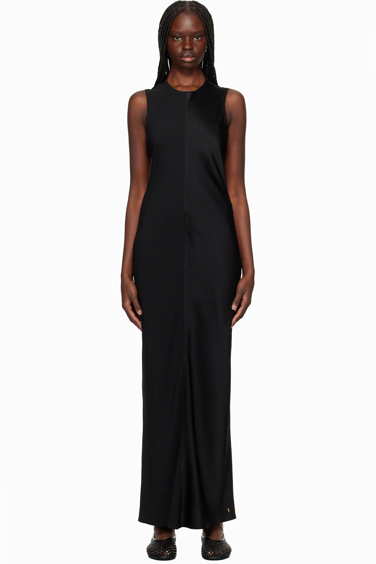 Black Straight Maxi Dress