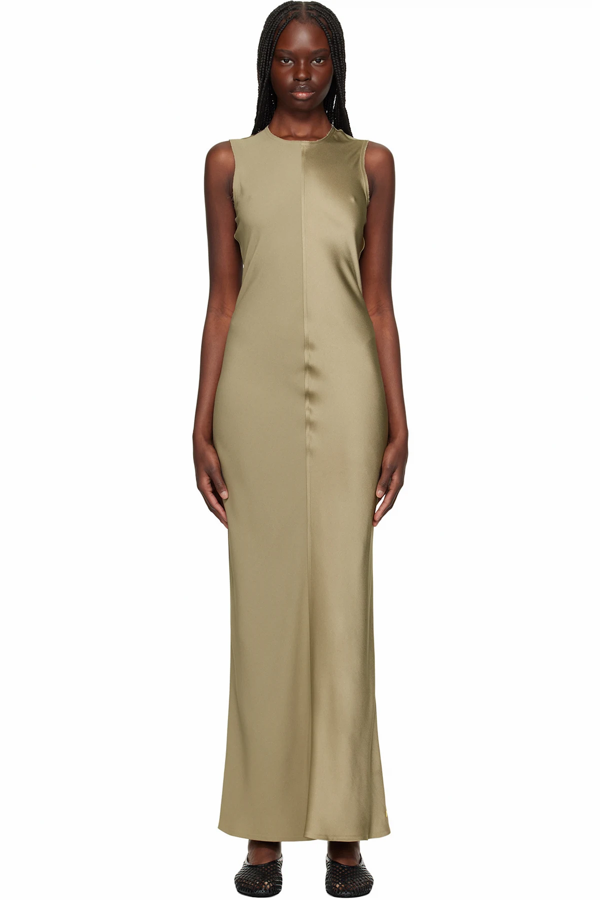 Taupe Straight Maxi Dress
