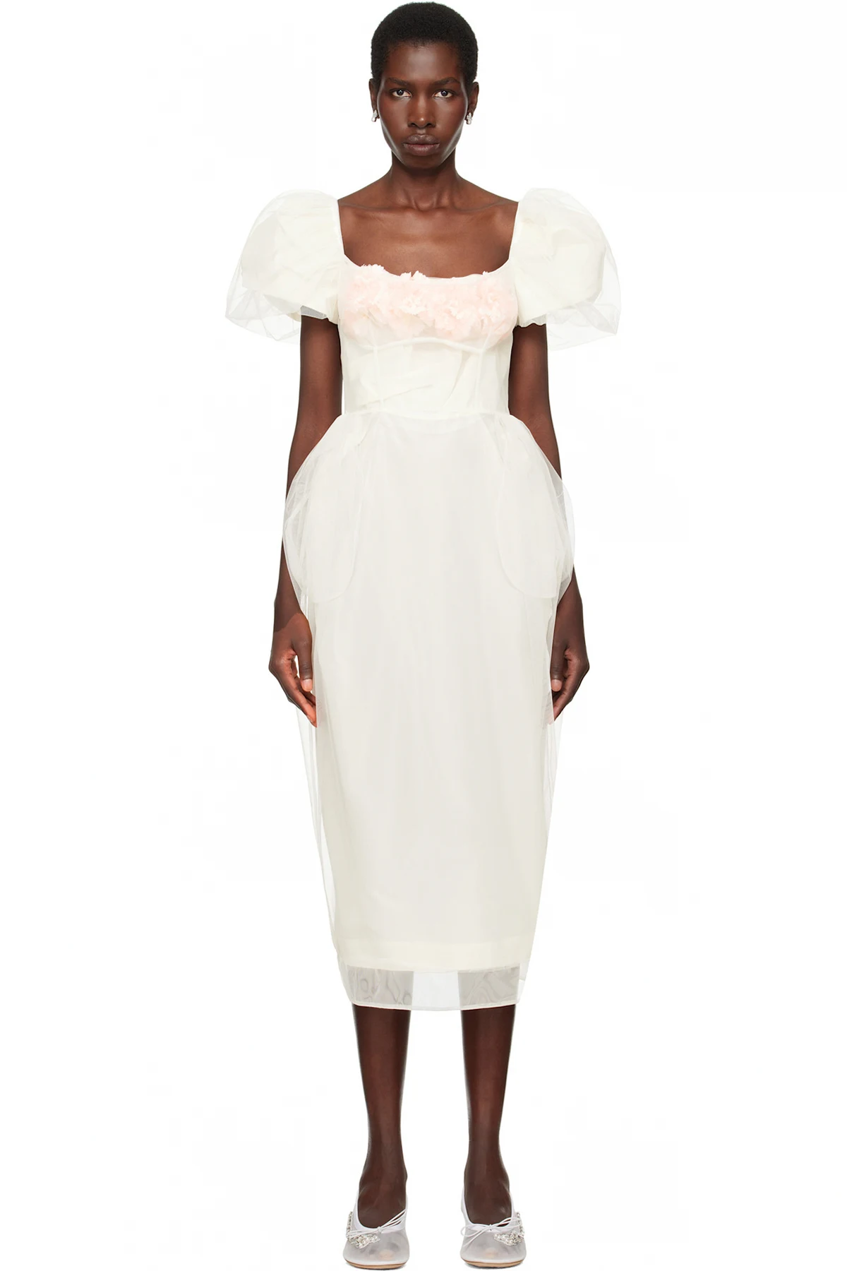 SSENSE Exclusive Bridal Capsule Bust Detail Carnation Maxi Dress