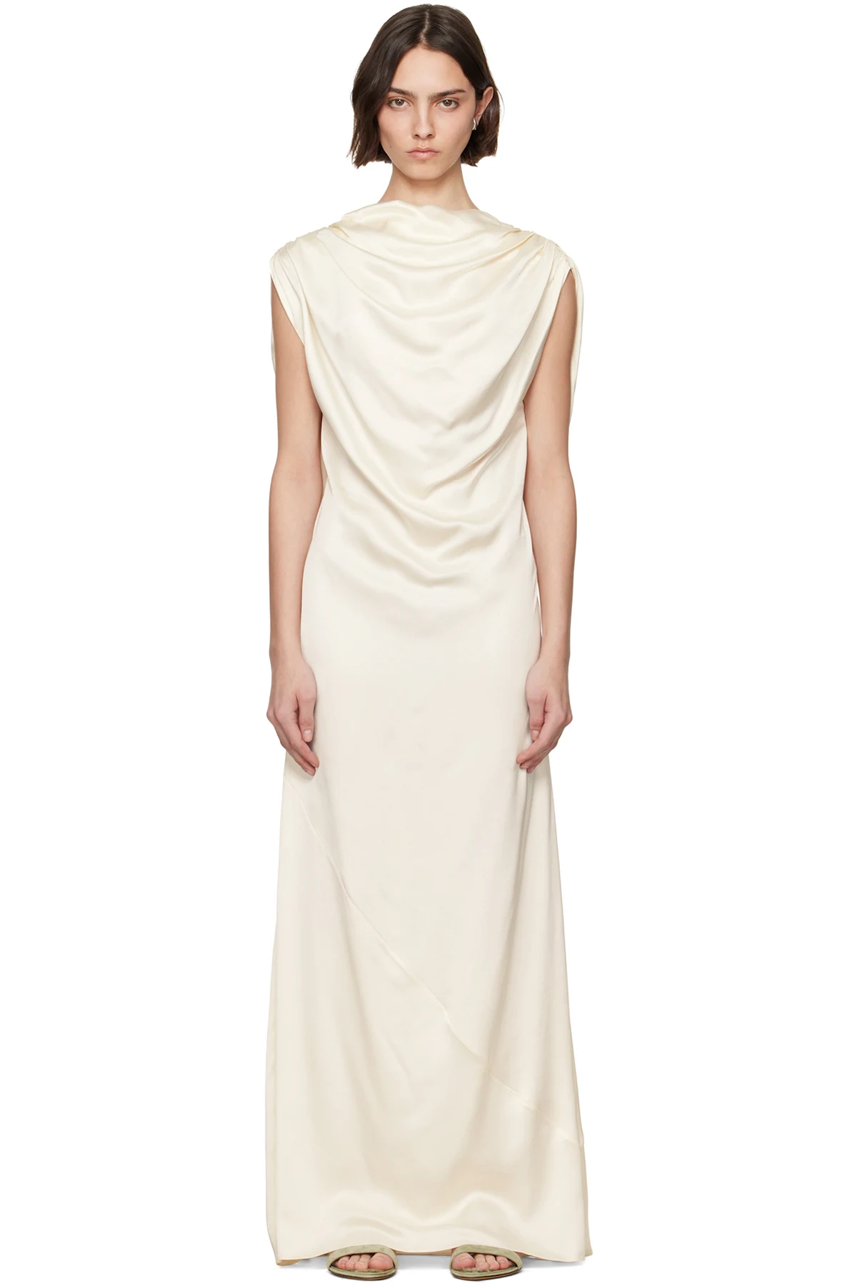Off-White Toma Draped Maxi Dress
