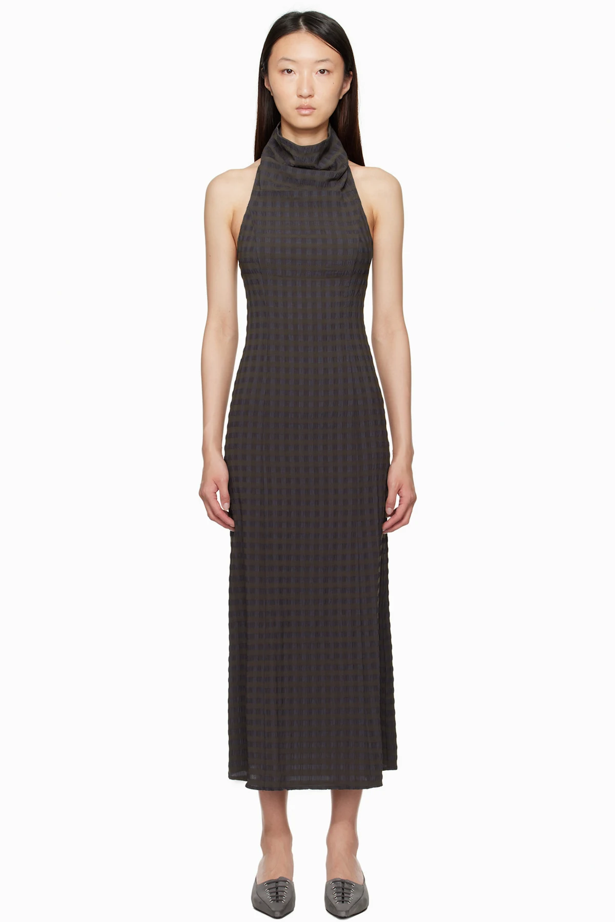 Brown & Blue Olin Maxi Dress