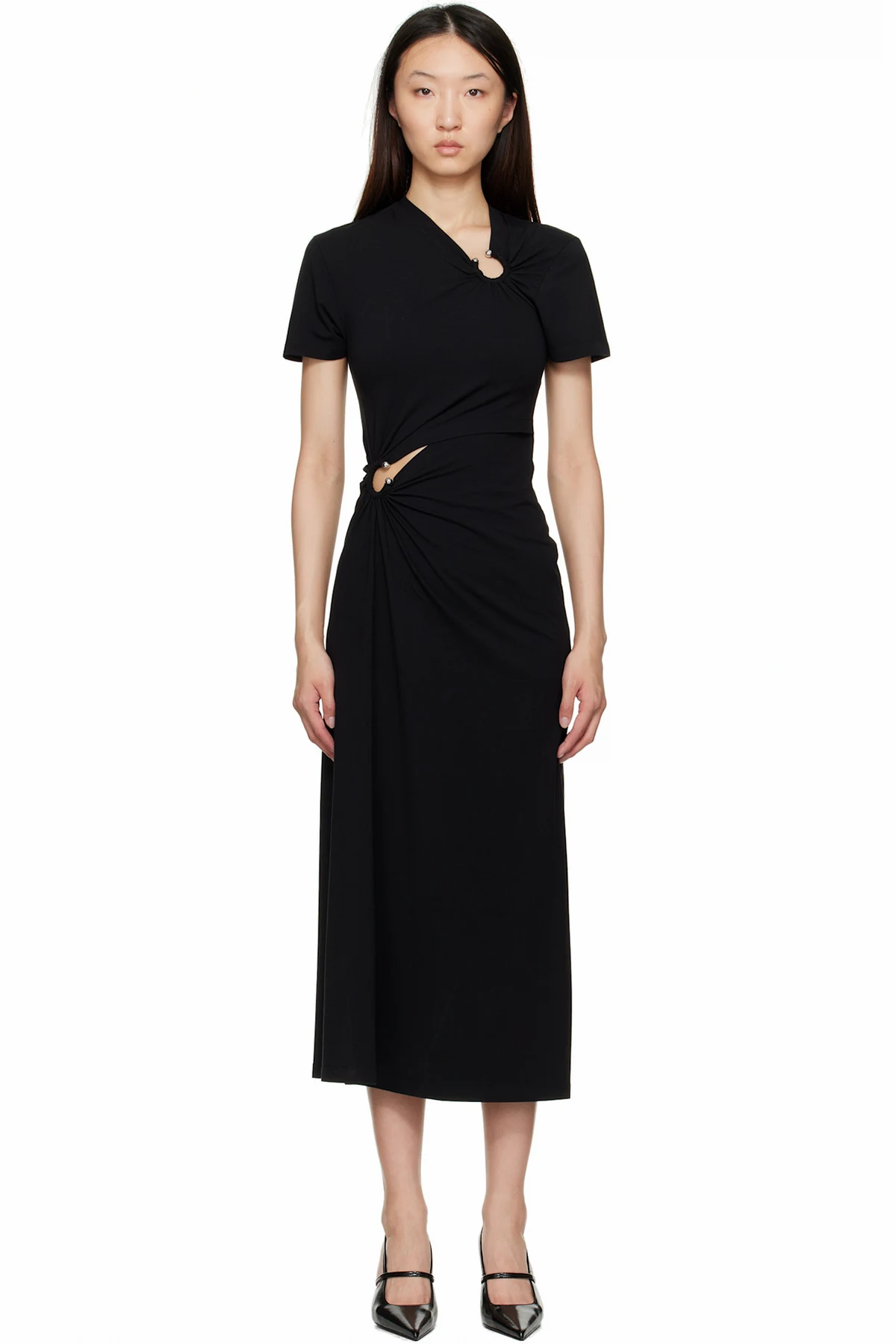 Black Piercing Maxi Dress