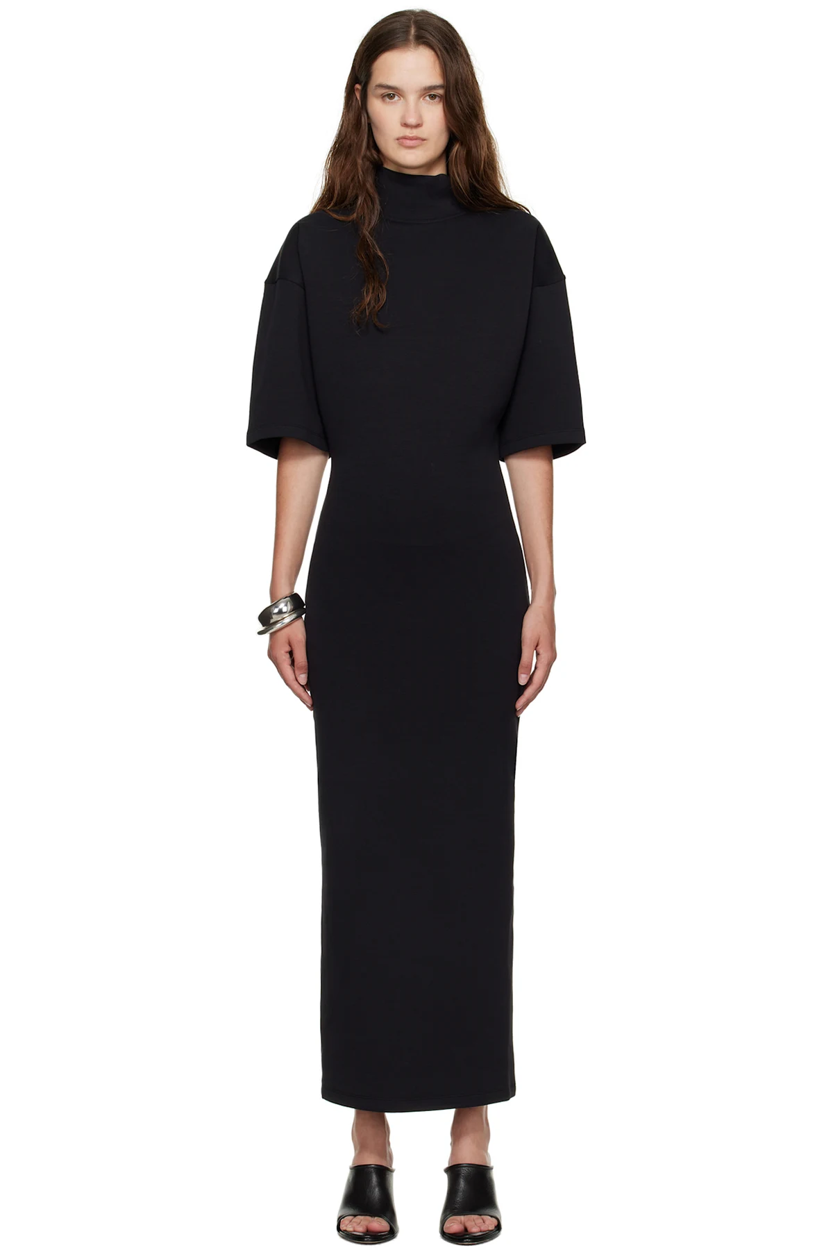 Black 'The JPG' Jersey Maxi Dress