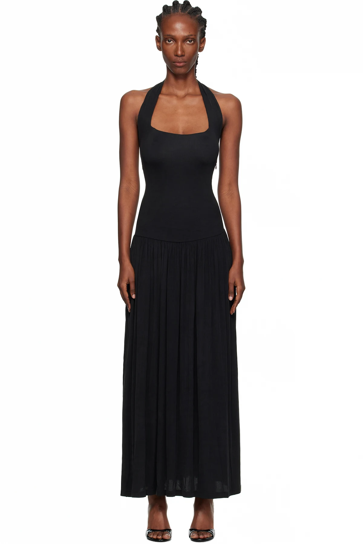 Black Quill Maxi Dress