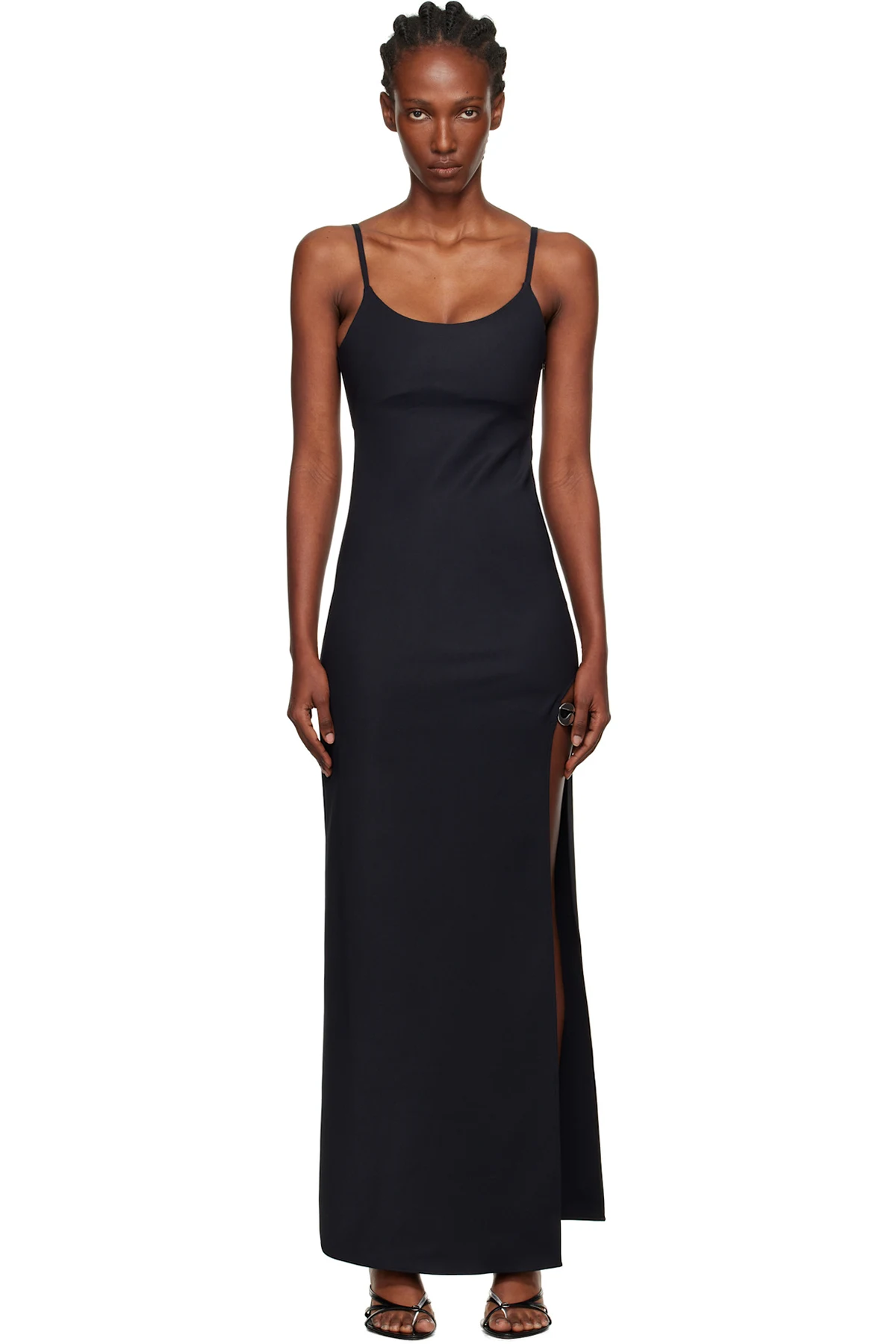 Black Garter Belt Maxi Dress