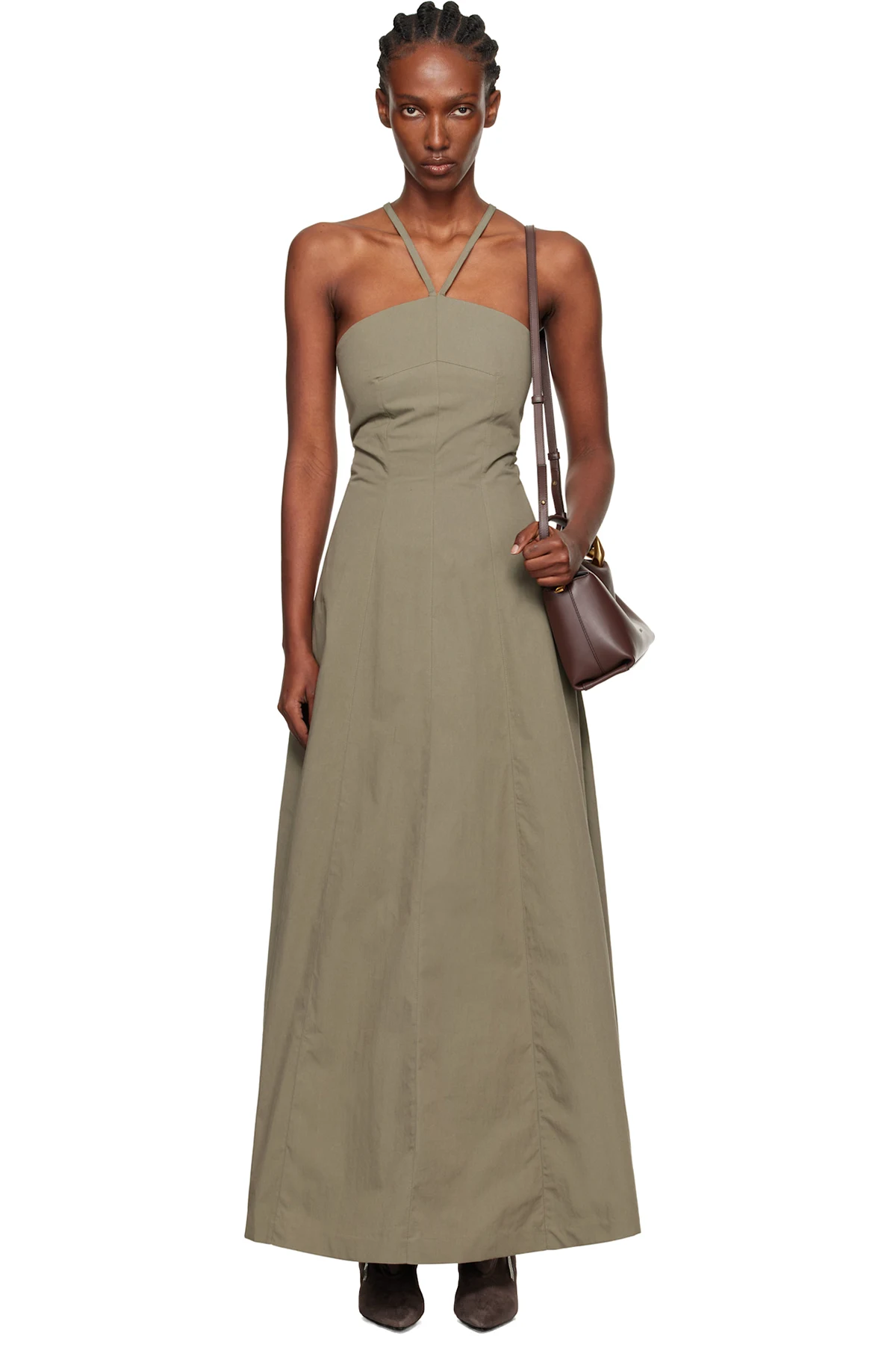 Khaki Poise Maxi Dress