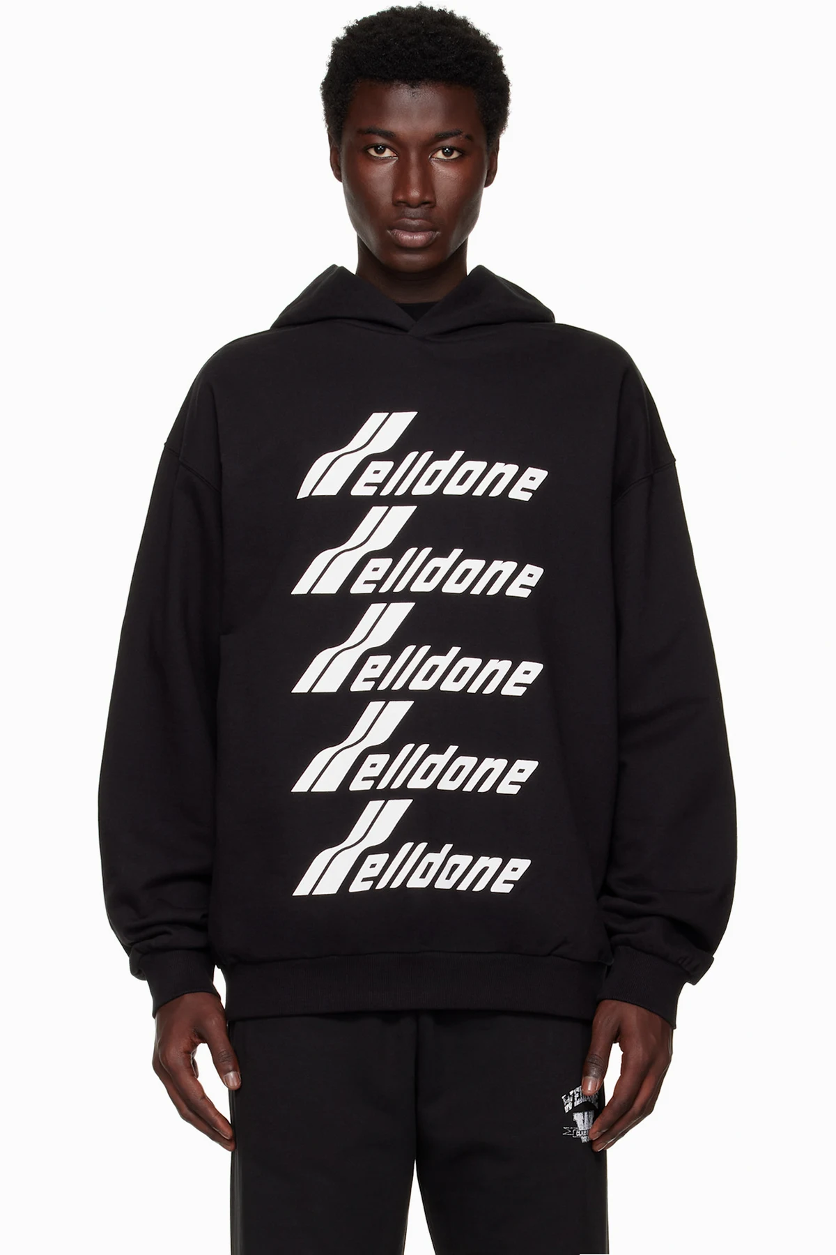 Black Printed Hoodie