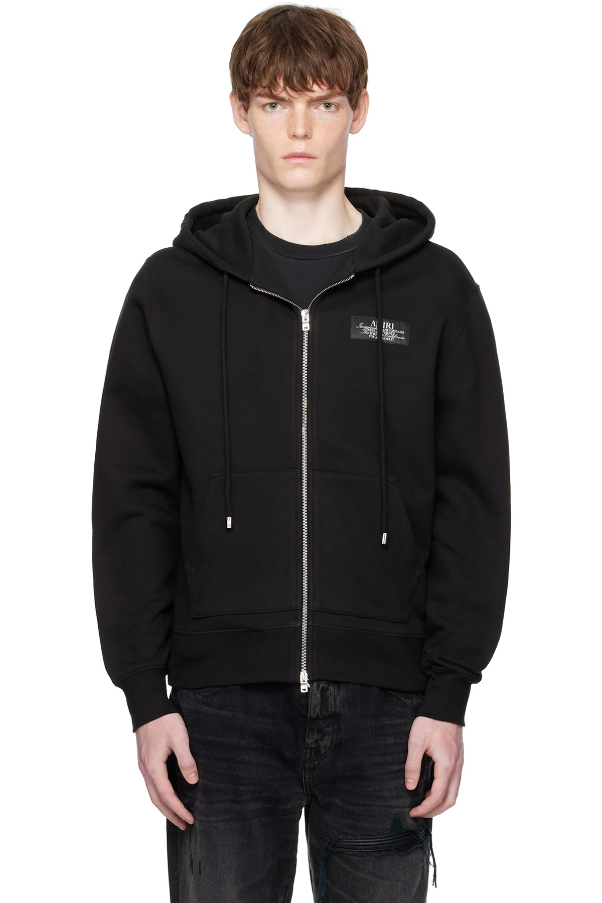 Black 'Amiri Spirit' Zip Hoodie