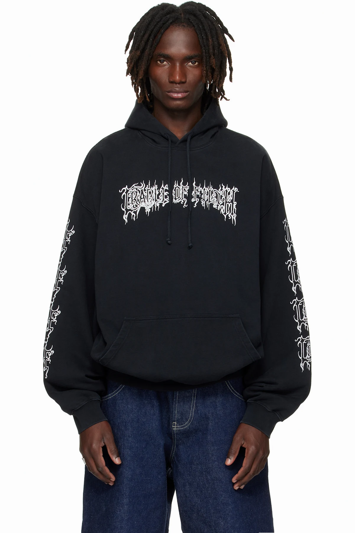 Black Cradle of Filth Logo Oversized Hoodie