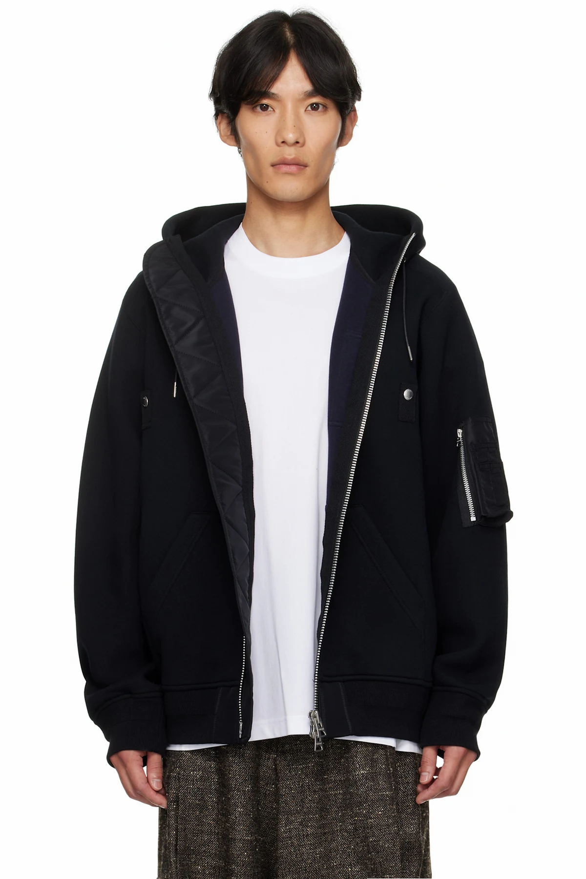 Black Sponge Sweat Hoodie