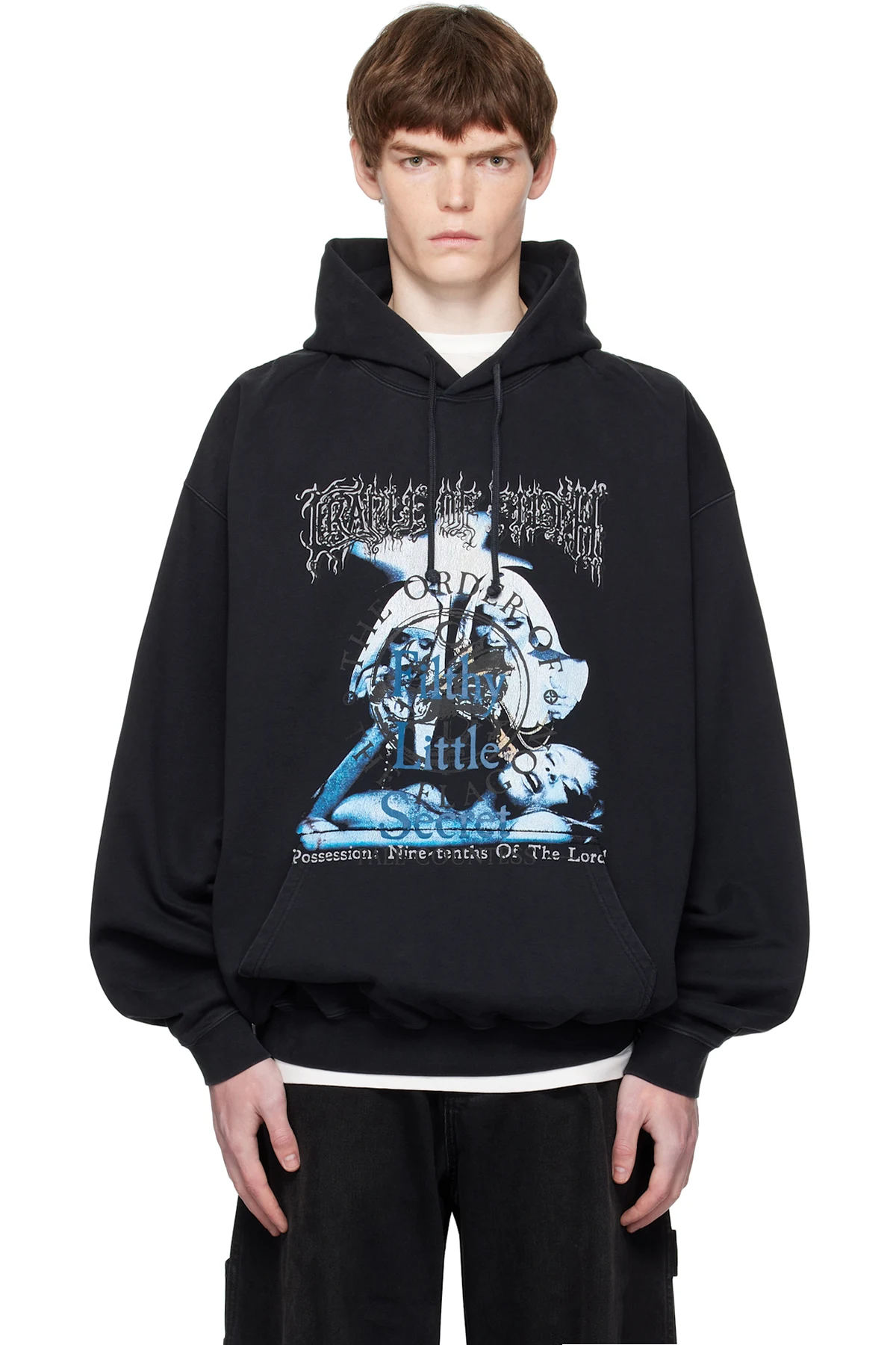 Black 'Filthy Secret' Oversized Hoodie