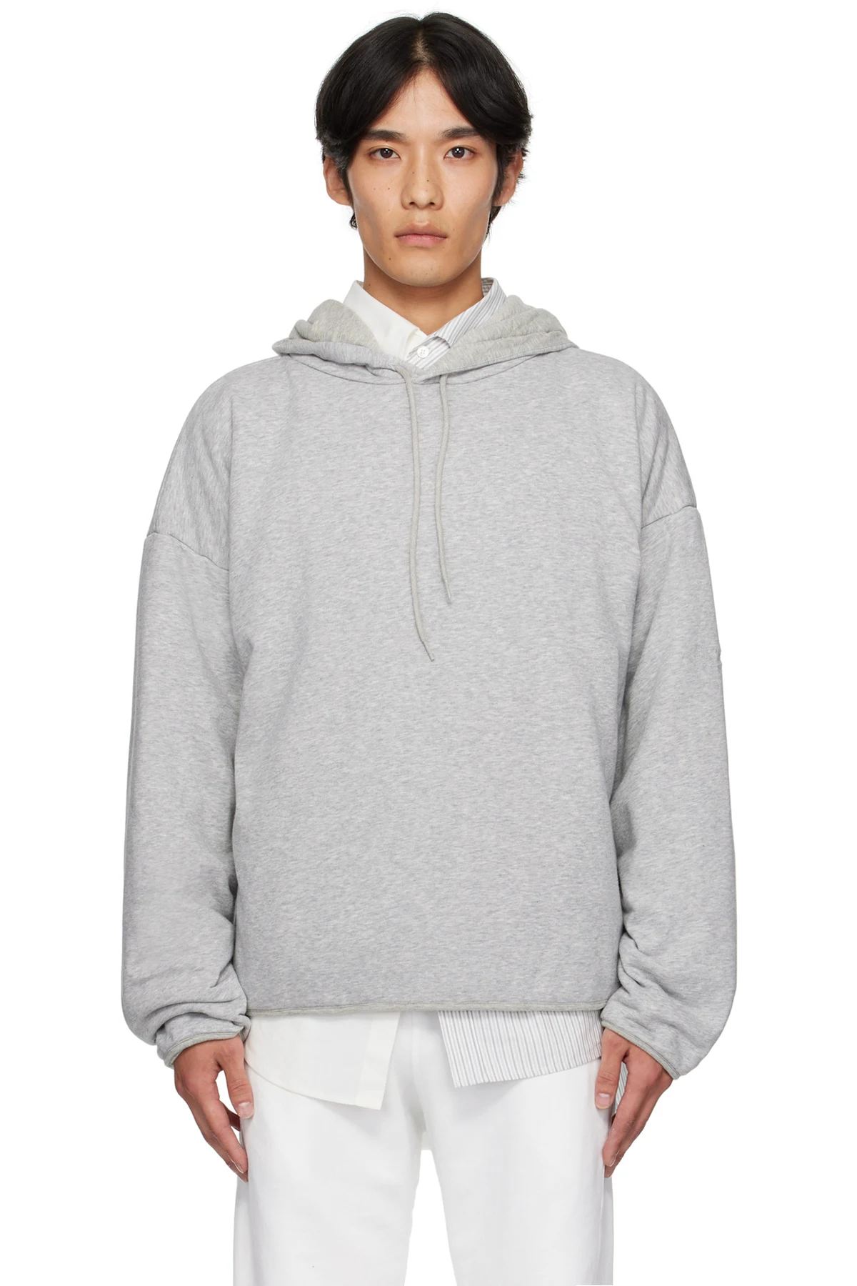 Gray Drawstring Hoodie