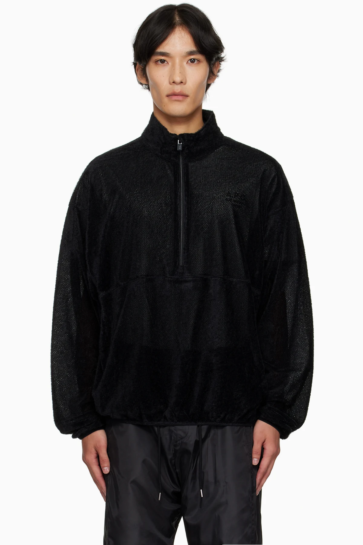 Black Half-Zip Anorak