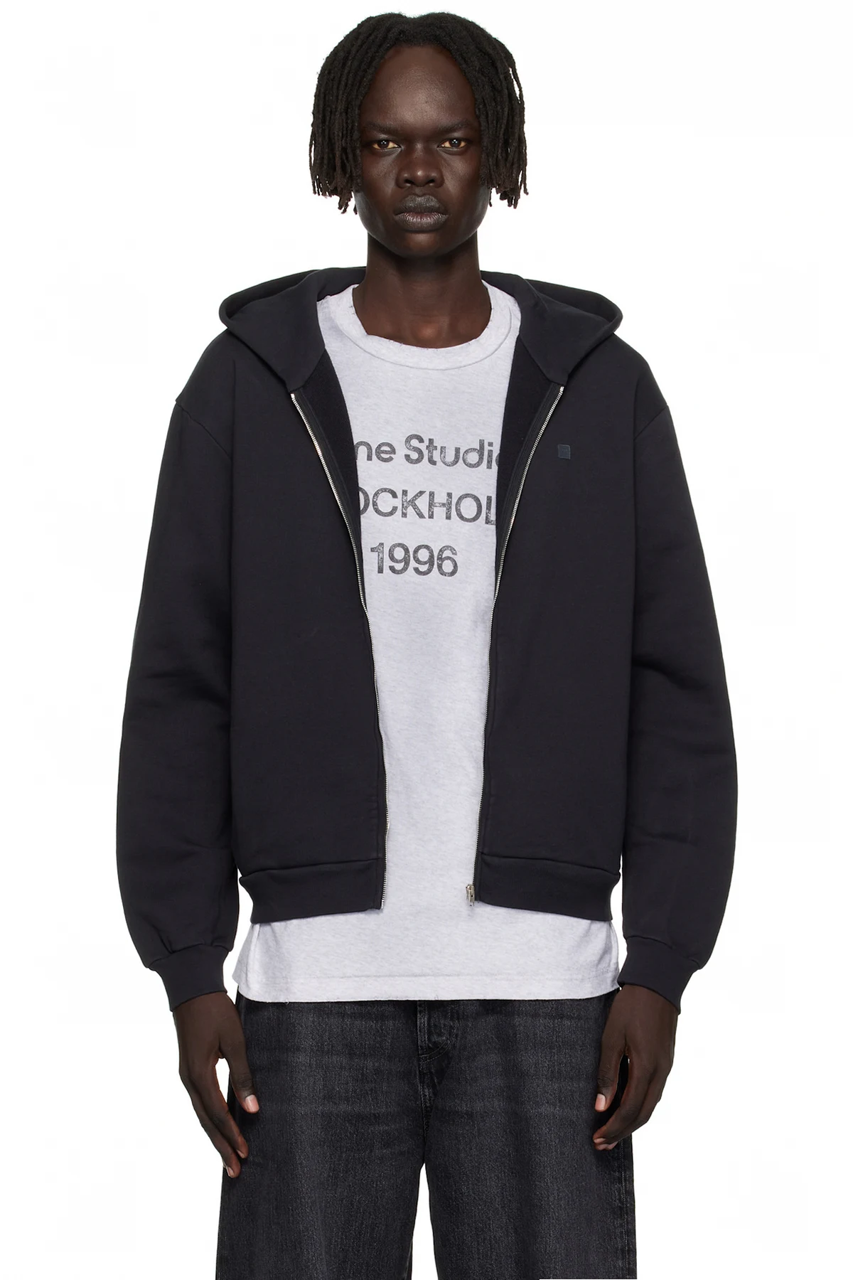 Black Zipper Hoodie
