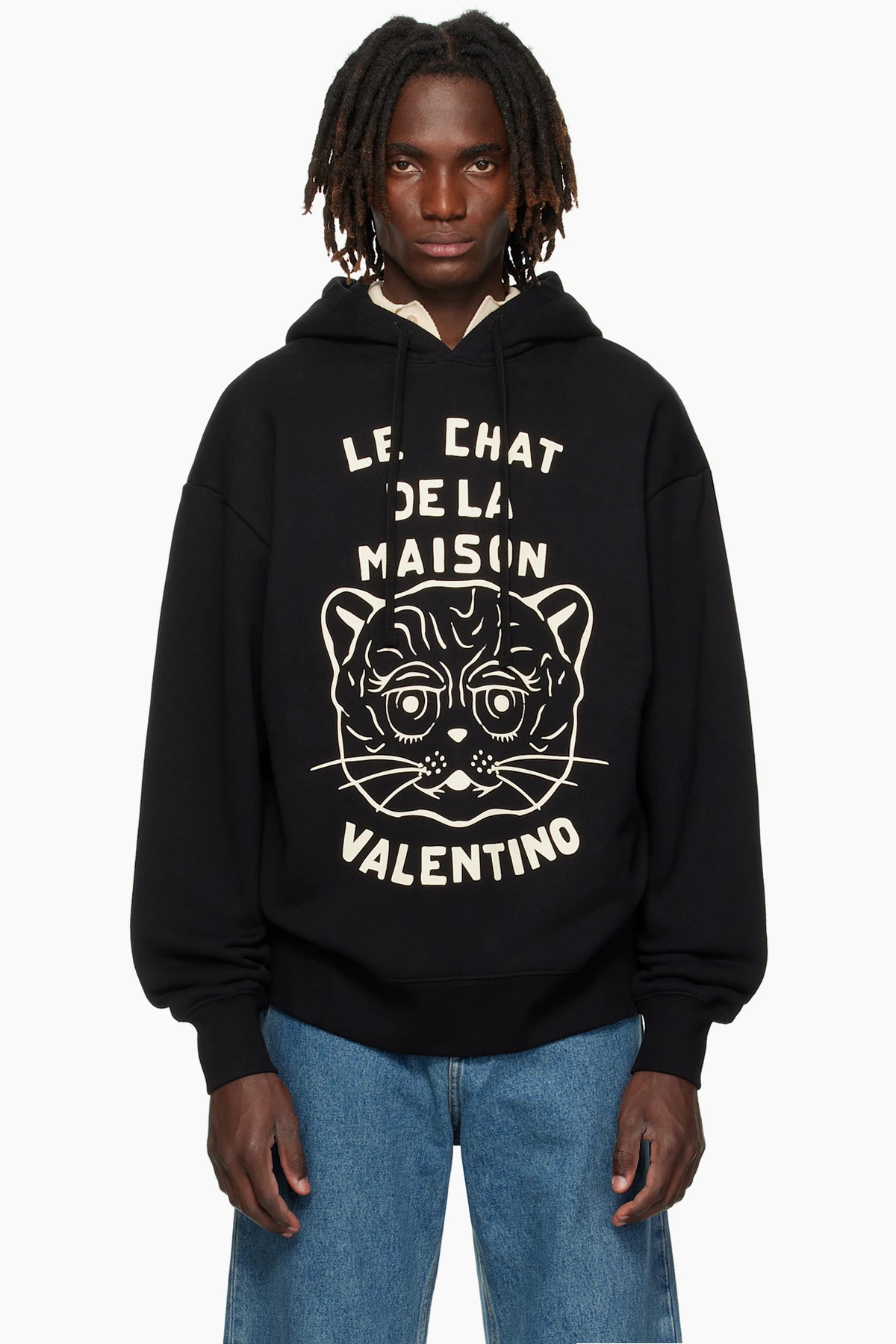 Black 'Le Chat De La Maison' Hoodie