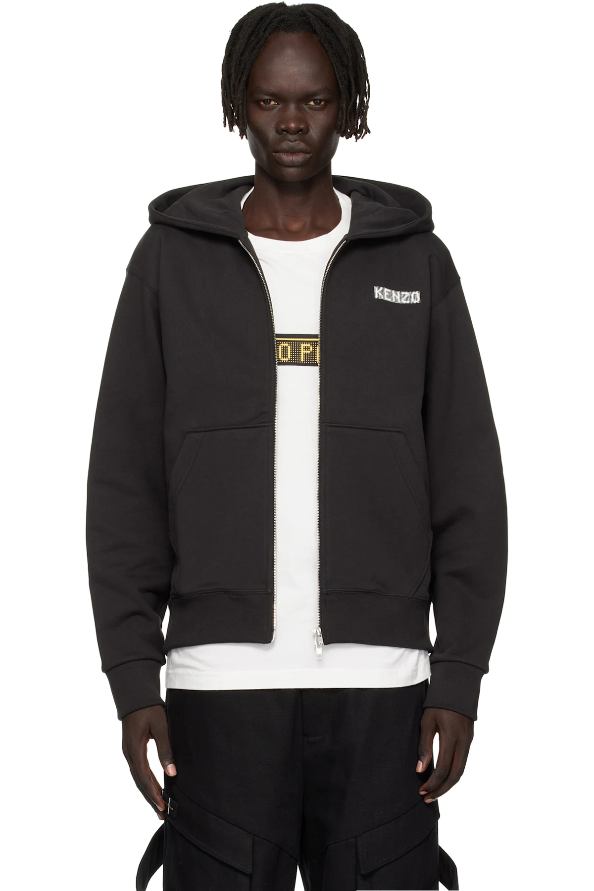 Black Kenzo Paris 'KENZO City' Full-Zip Hoodie