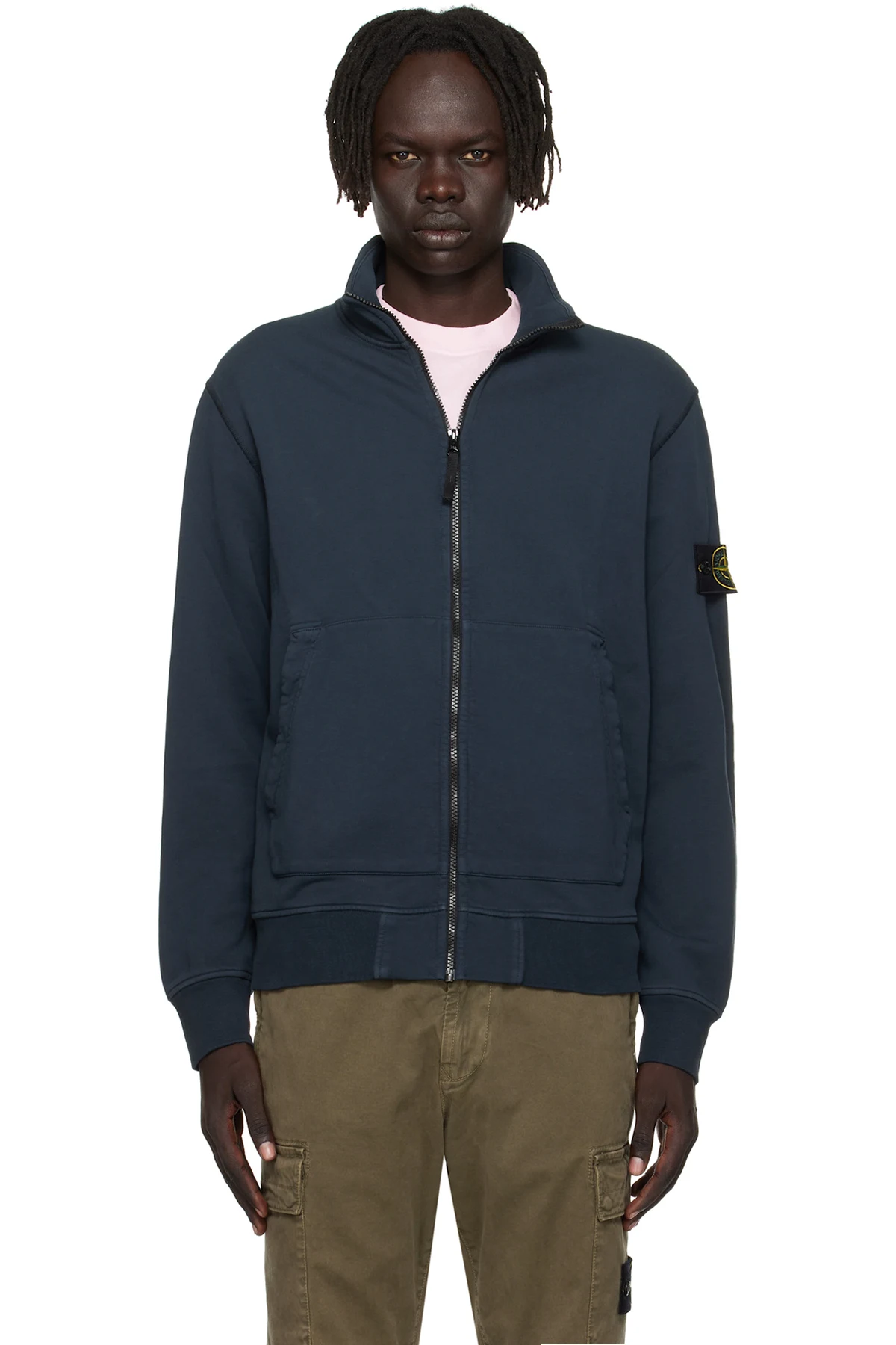 Navy 6100063 Organic Cotton Fleece Jacket