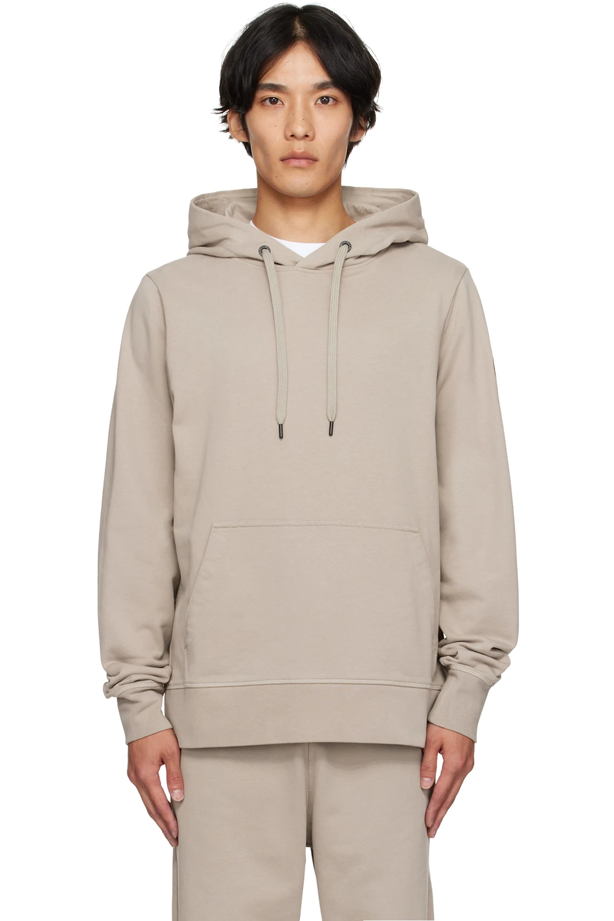 Gray Sleeve Logo Hoodie