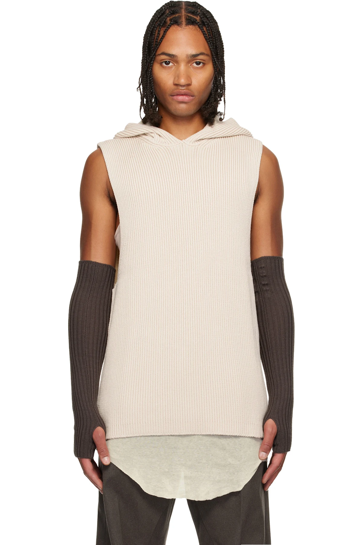Off-White Ribbed Hoodie